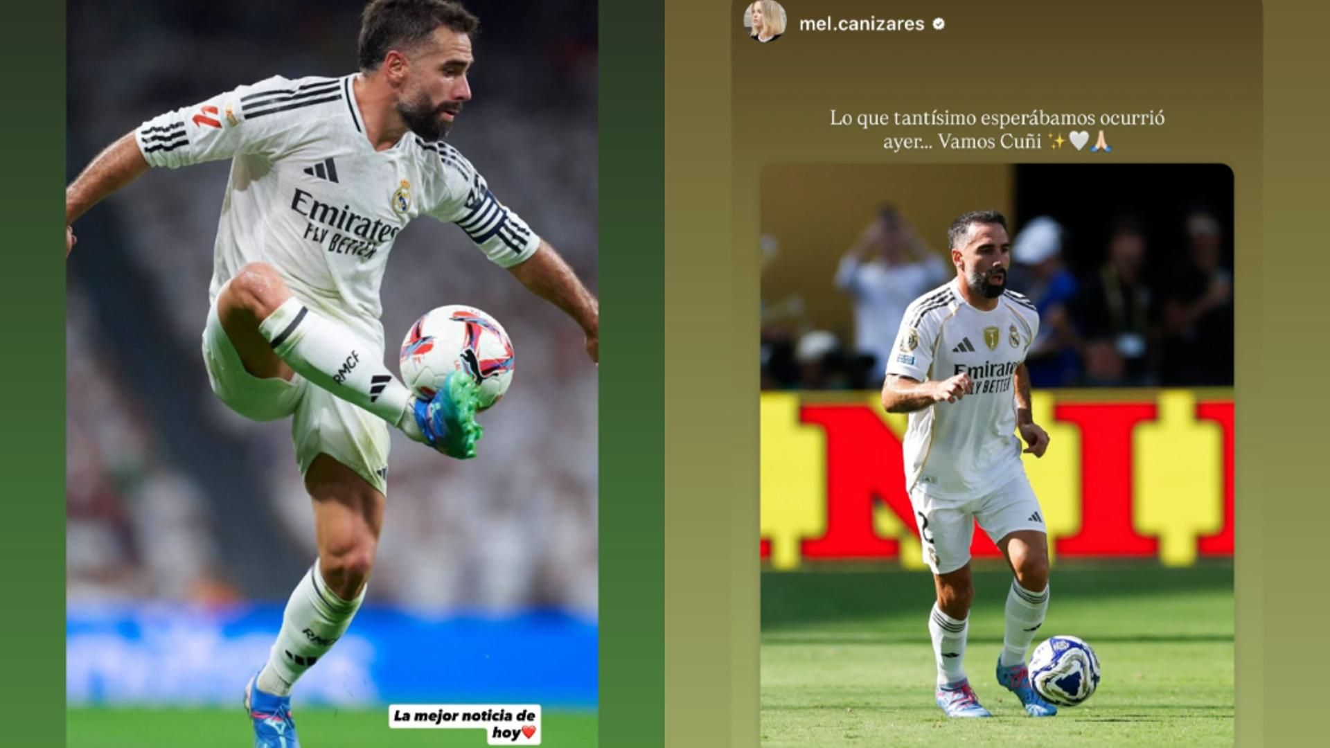 Los mensajes de Joselu Mato y su mujer a Dani Carvajal por su vuelta