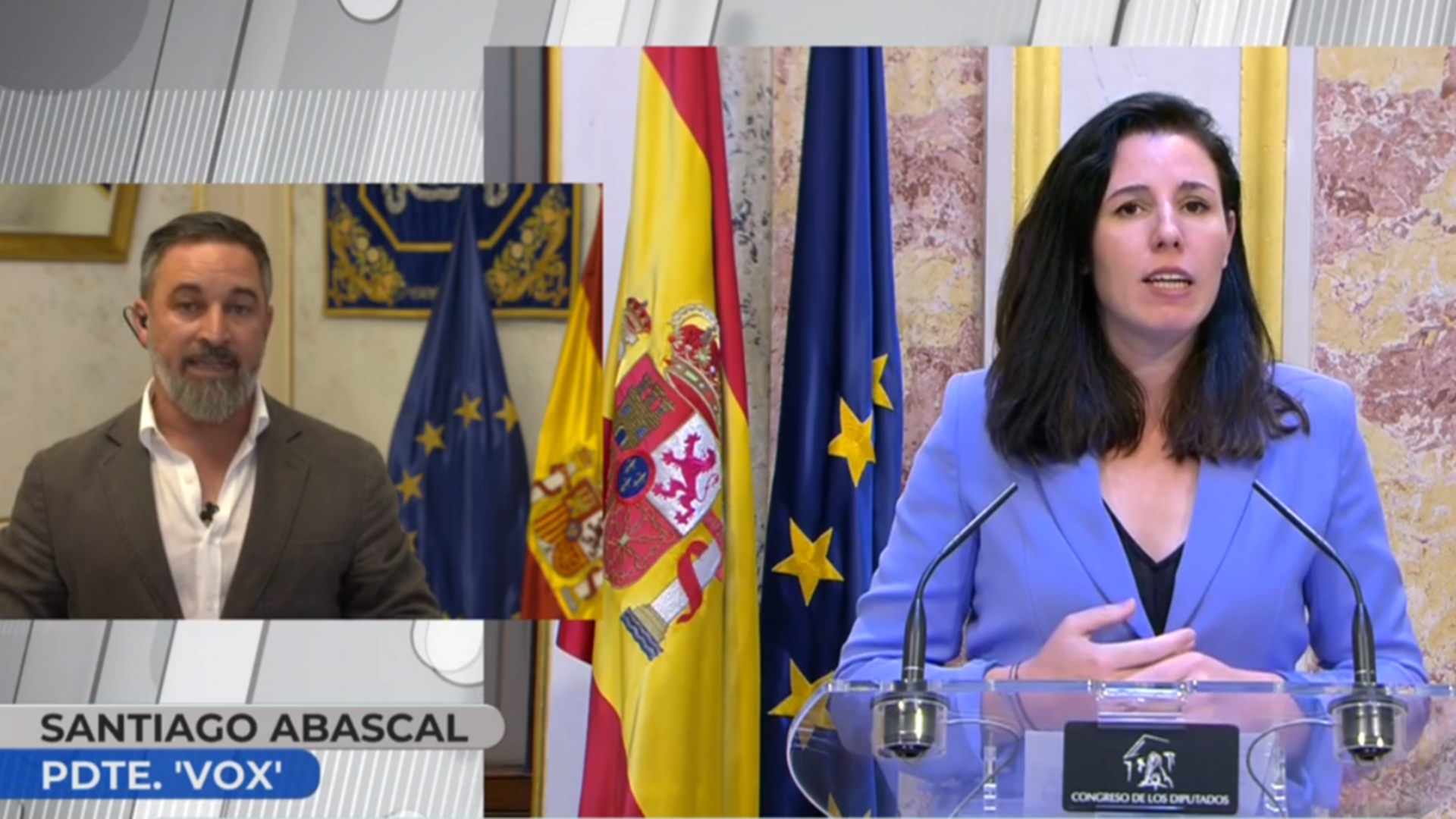 Santiago Abascal, líder de VOX, matiza las palabras de Rocío de Meer: "Se irán los que han venido a robar, matar y violar"