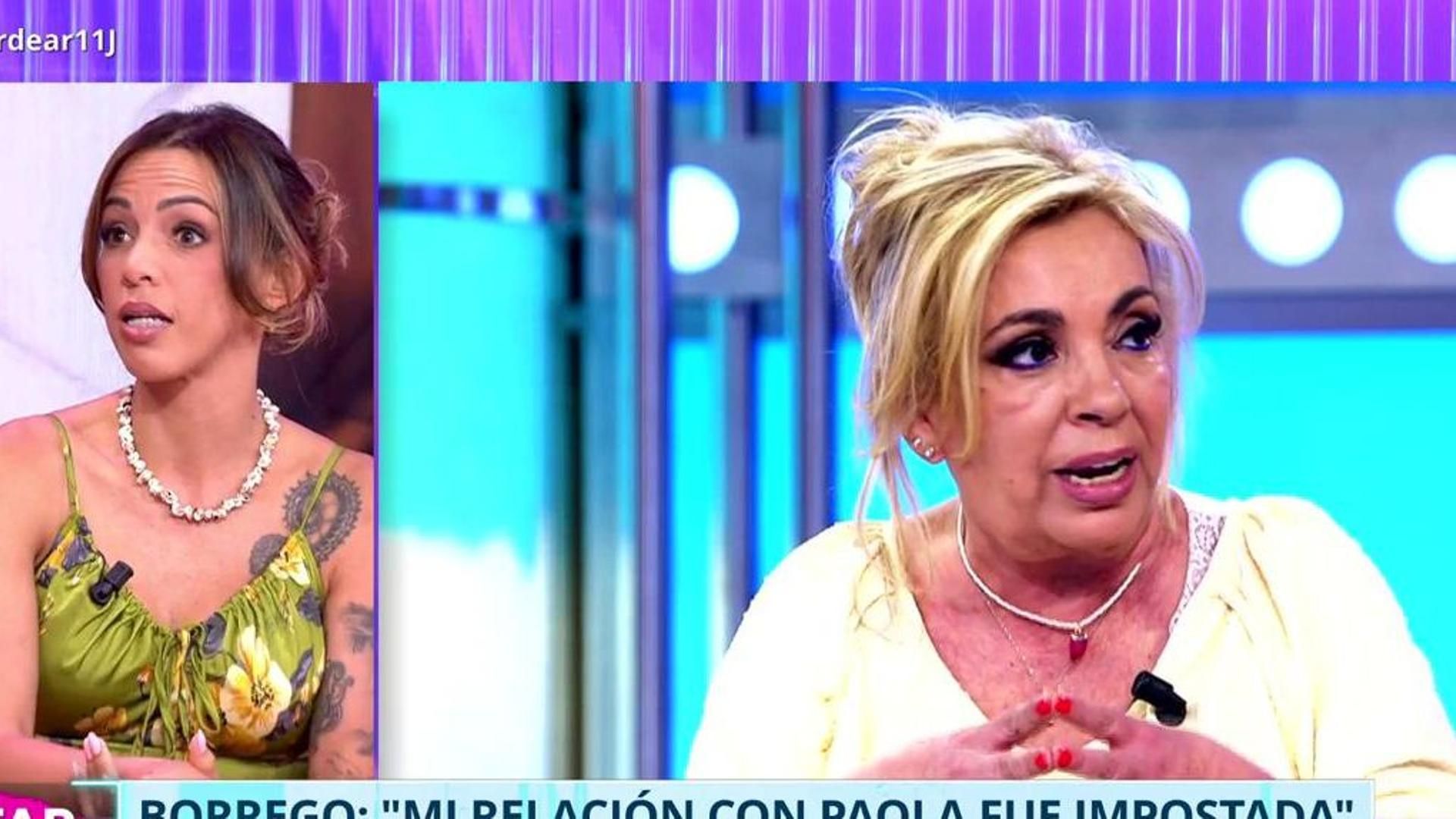 Paola Olmedo, muy molesta, carga contra Carmen Borrego tras su  declaraciones: "Mi relación con ella ha sido falsa"