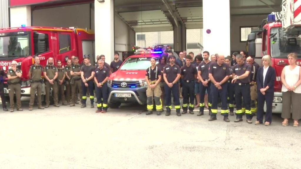 Homenaje a Antonio Serrano, el bombero fallecido en el incendio de Paüls, Tarragona