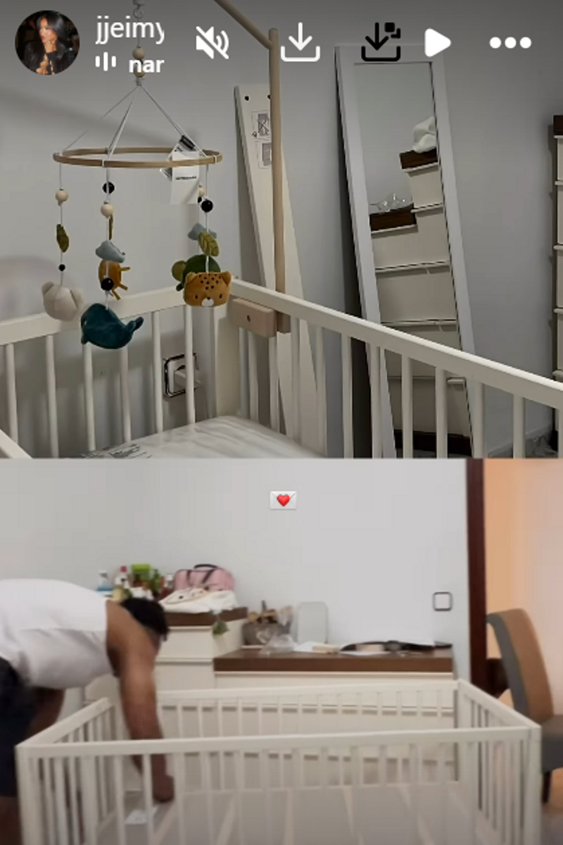 Los primeros detalles de la que será la habitación del bebé de Jeimy Báez