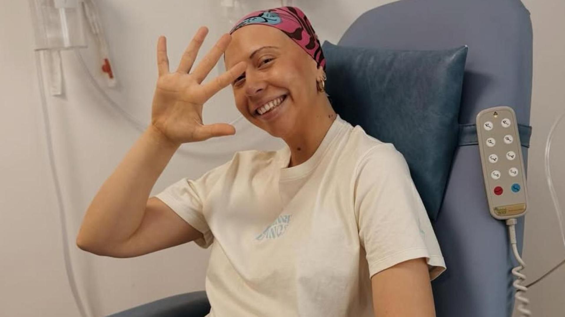 María Sorribe, en su quinta sesión de quimioterapia María Sorribe, en su quinta sesión de quimioterapia