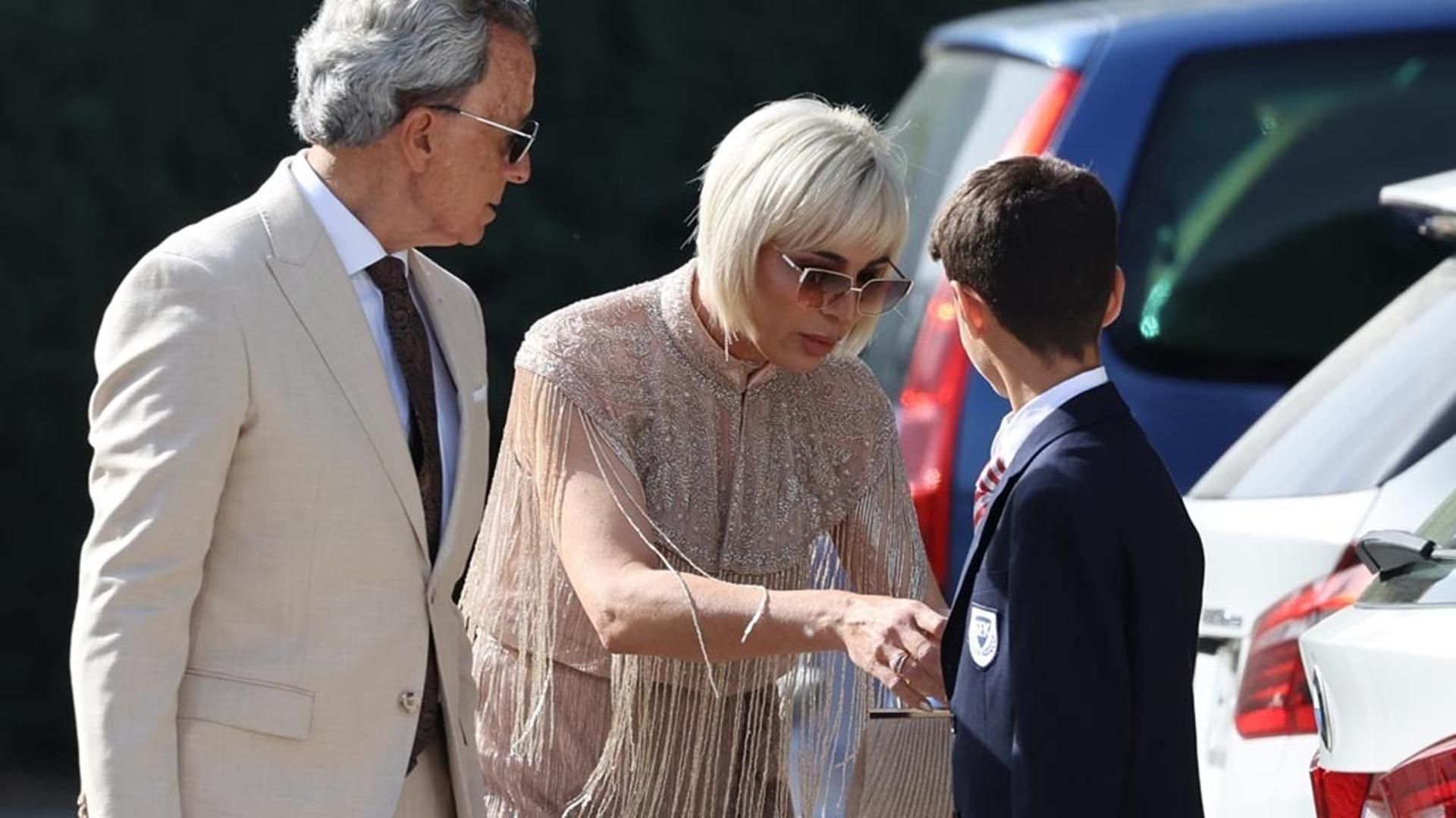 José Ortega Ana María Aldón y su hijo, en una imagen de 2023
