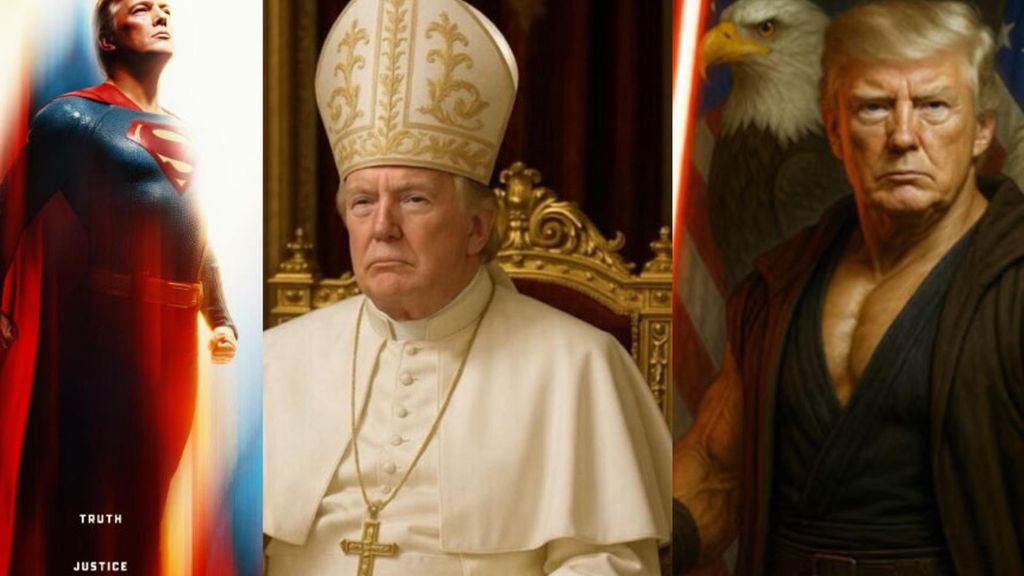 Todos los personajes de Trump o los delirios del presidente de EEUU: del papa a Superman