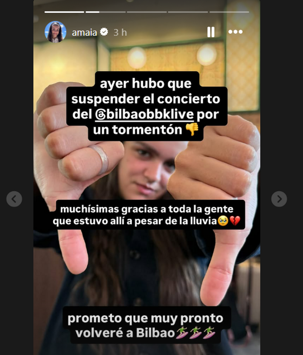Las fuertes lluvias obligan a suspender el concierto de Amaia en el BKK Live Festival