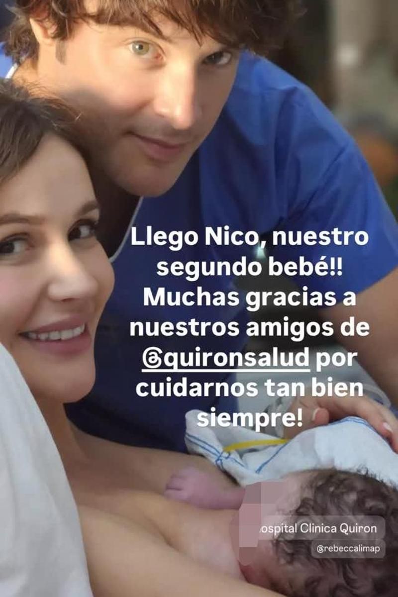 Rebecca Lima y Jordi Cruz muestran la primera foto de Nico, su segundo hijo