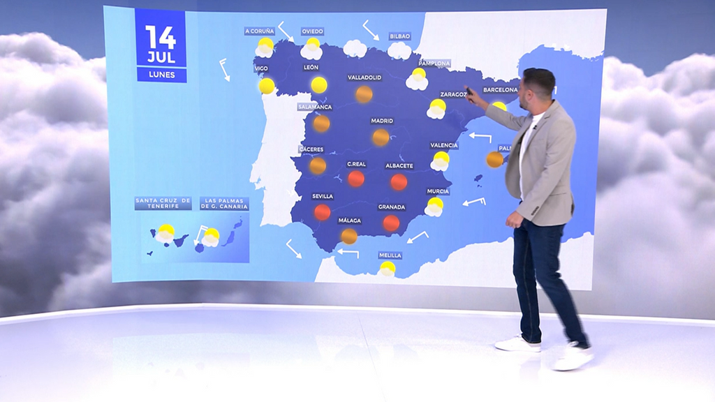 Este lunes, jornada soleada en casi toda España: hay avisos por temperaturas de 39ºC en Córdoba, Jaén y Granada