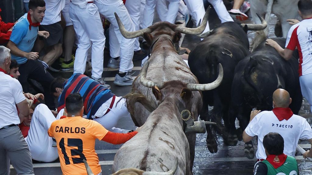 Los toros de La Palmosilla protagonizan el séptimo encierro de San Fermín