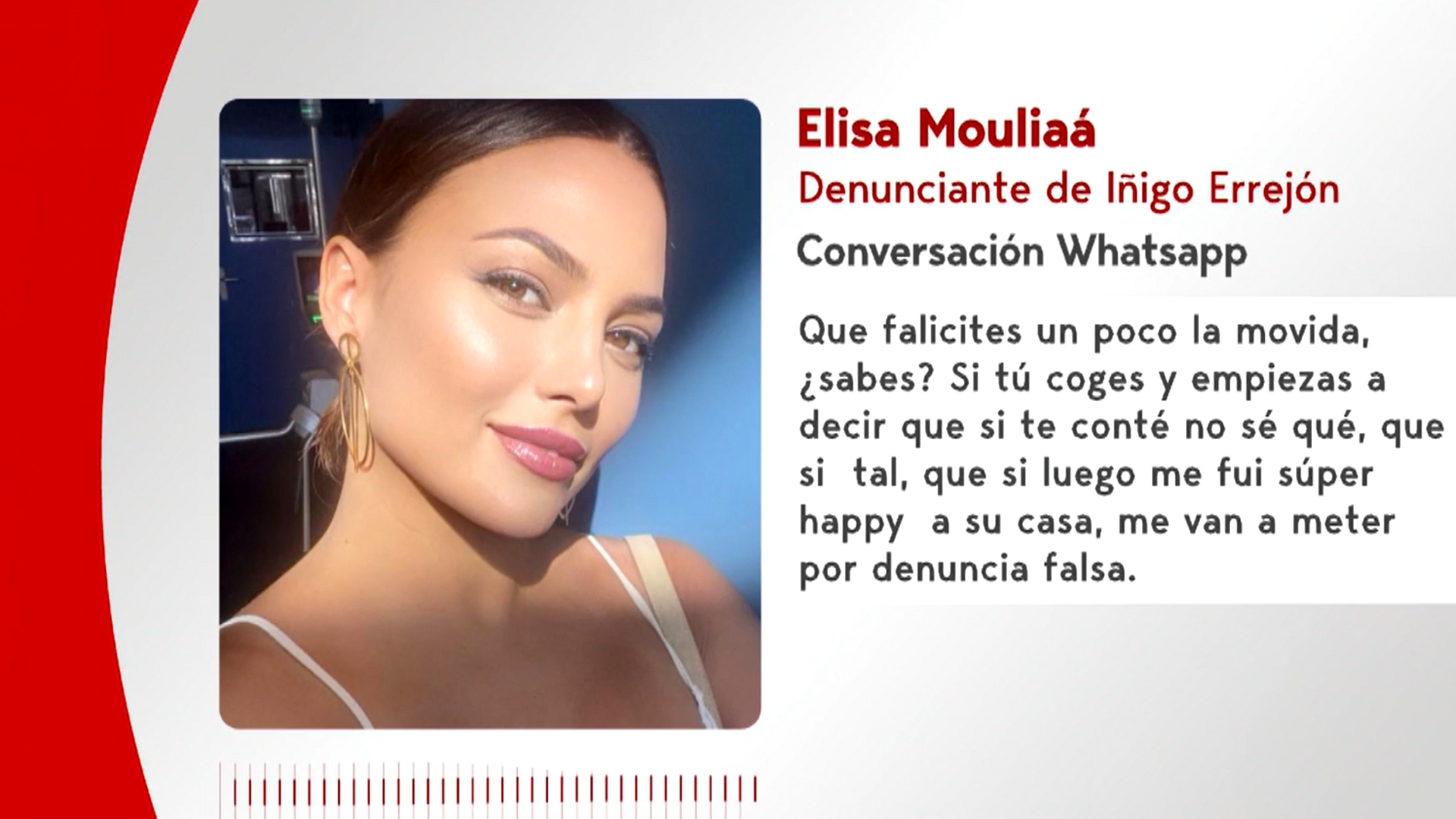 El audio de Elisa Mouliaá a Soraya, una testigo del caso Errejón: "Si dices eso me van a meter por denuncia falsa"