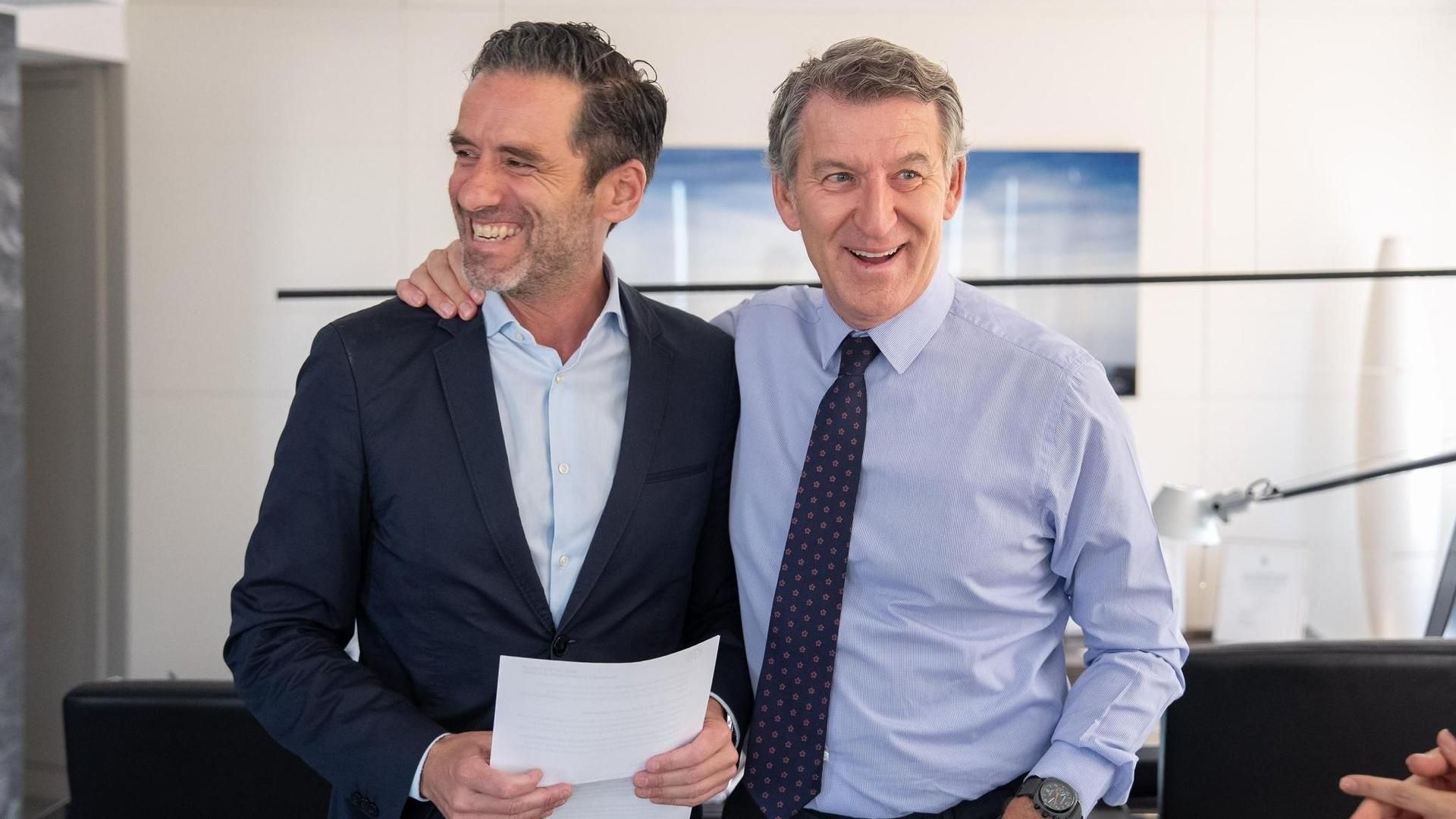 El portavoz del PP, Borja Sémper, con el líder del partido, Alberto Núñez Feijóo El portavoz del PP, Borja Sémper, con el líder del partido, Alberto Núñez Feijóo