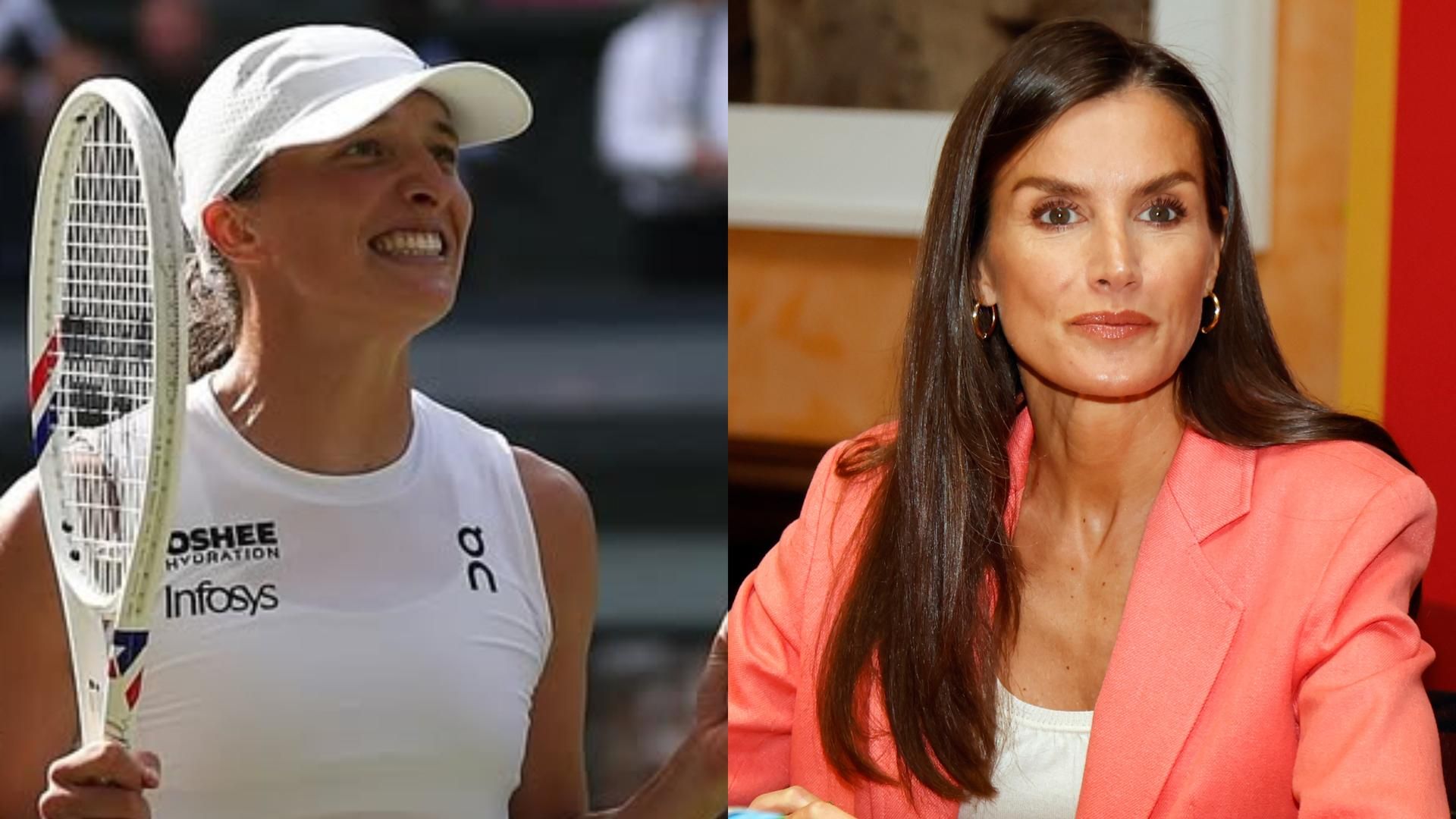 Iga Świątek y la reina Letizia, en un montaje de fotos