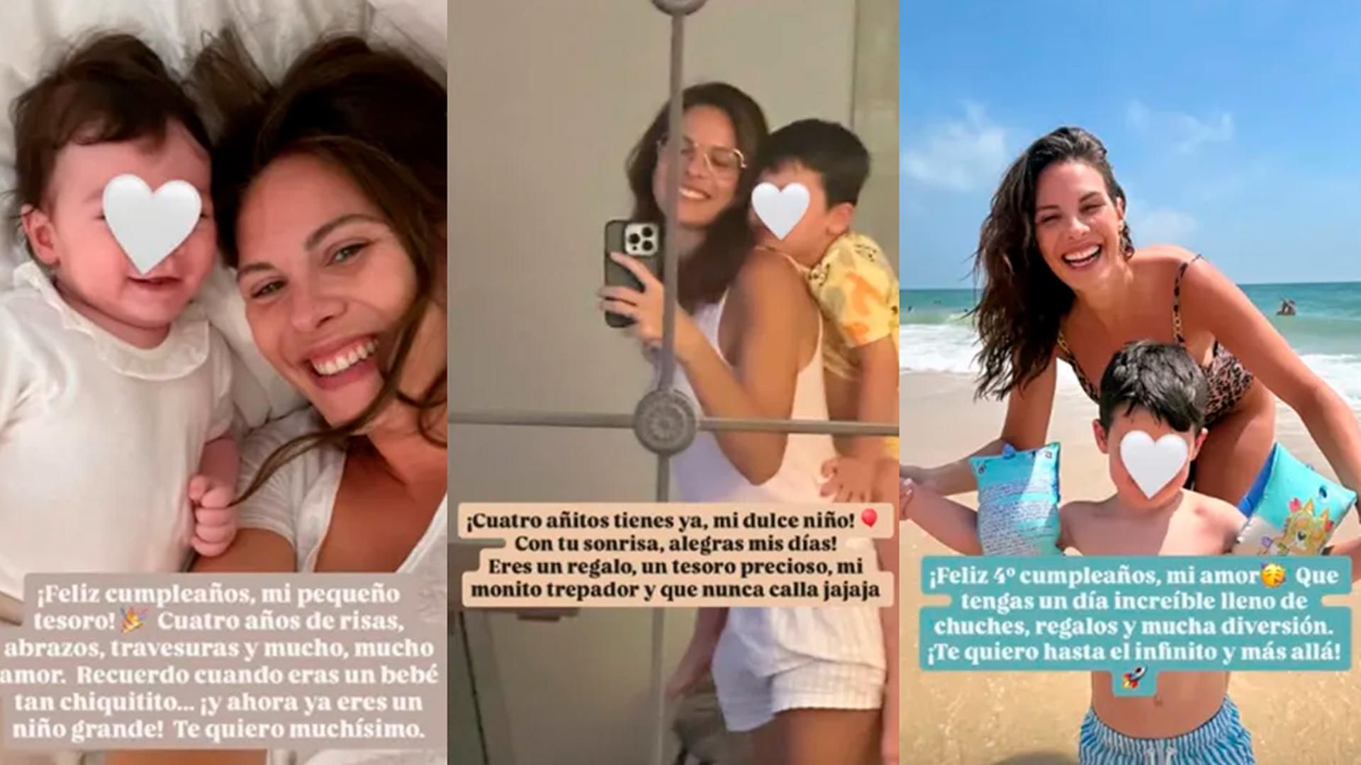 Jessica Bueno se dirige a su hijo Alejandro, que se encuentra con su padre, y pide un deseo por su cumpleaños