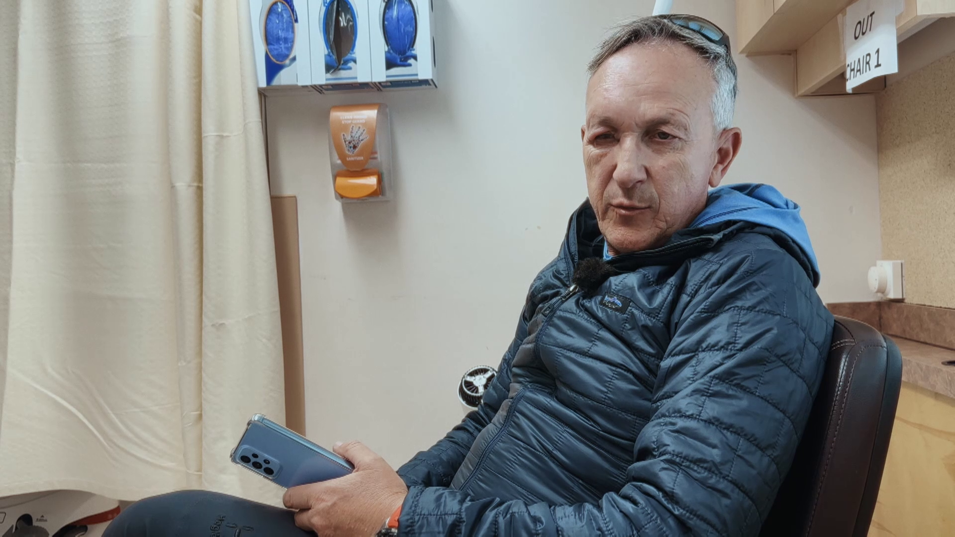Kike Calleja, en un hospotal de Canadá