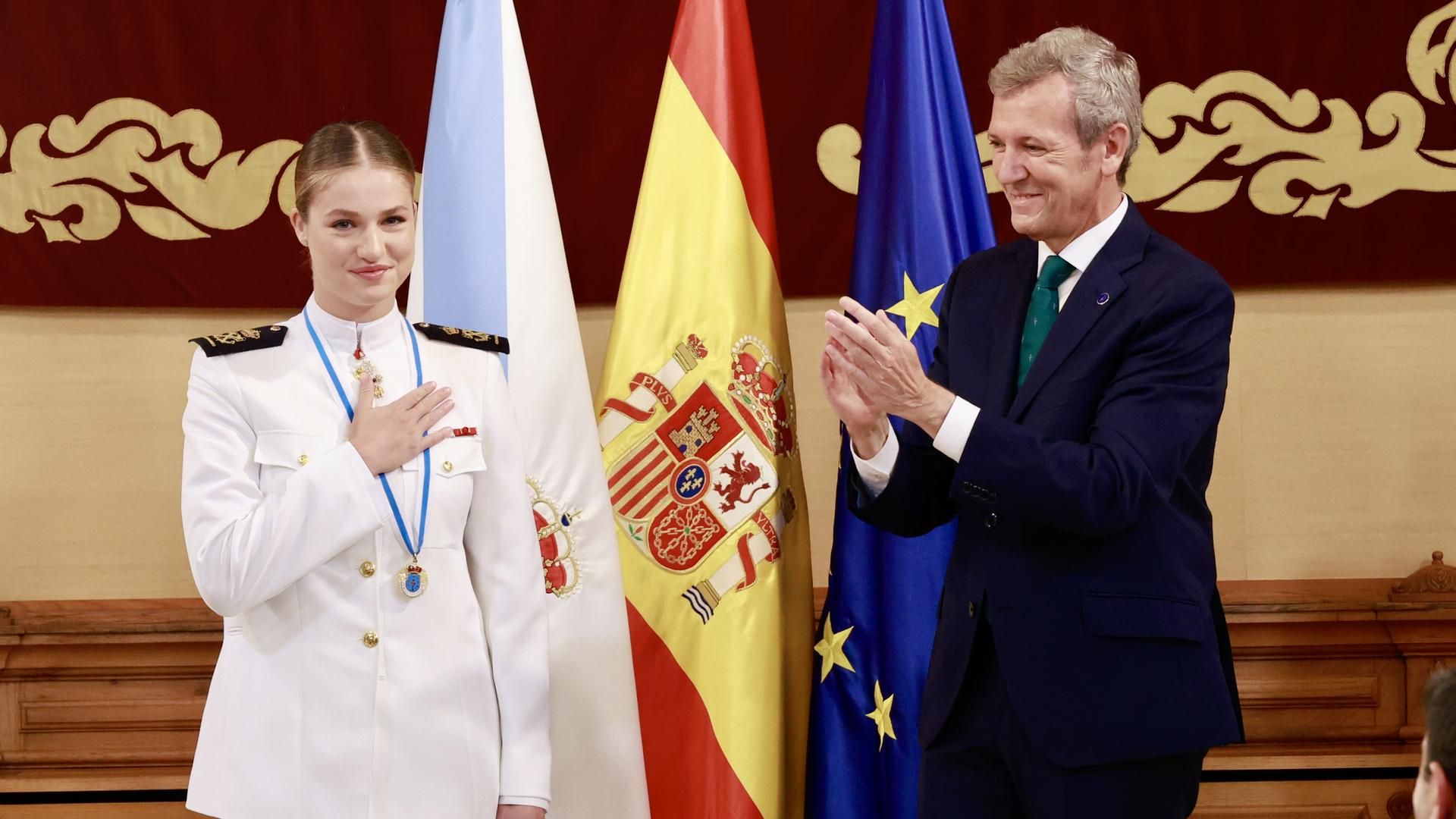Leonor, tras recibir la Medalla de Galicia Leonor, tras recibir la Medalla de Galicia