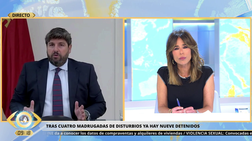 Fernando López Miras analiza la situación en Torre Pacheco: "La delincuencia no se frena con más delincuencia"