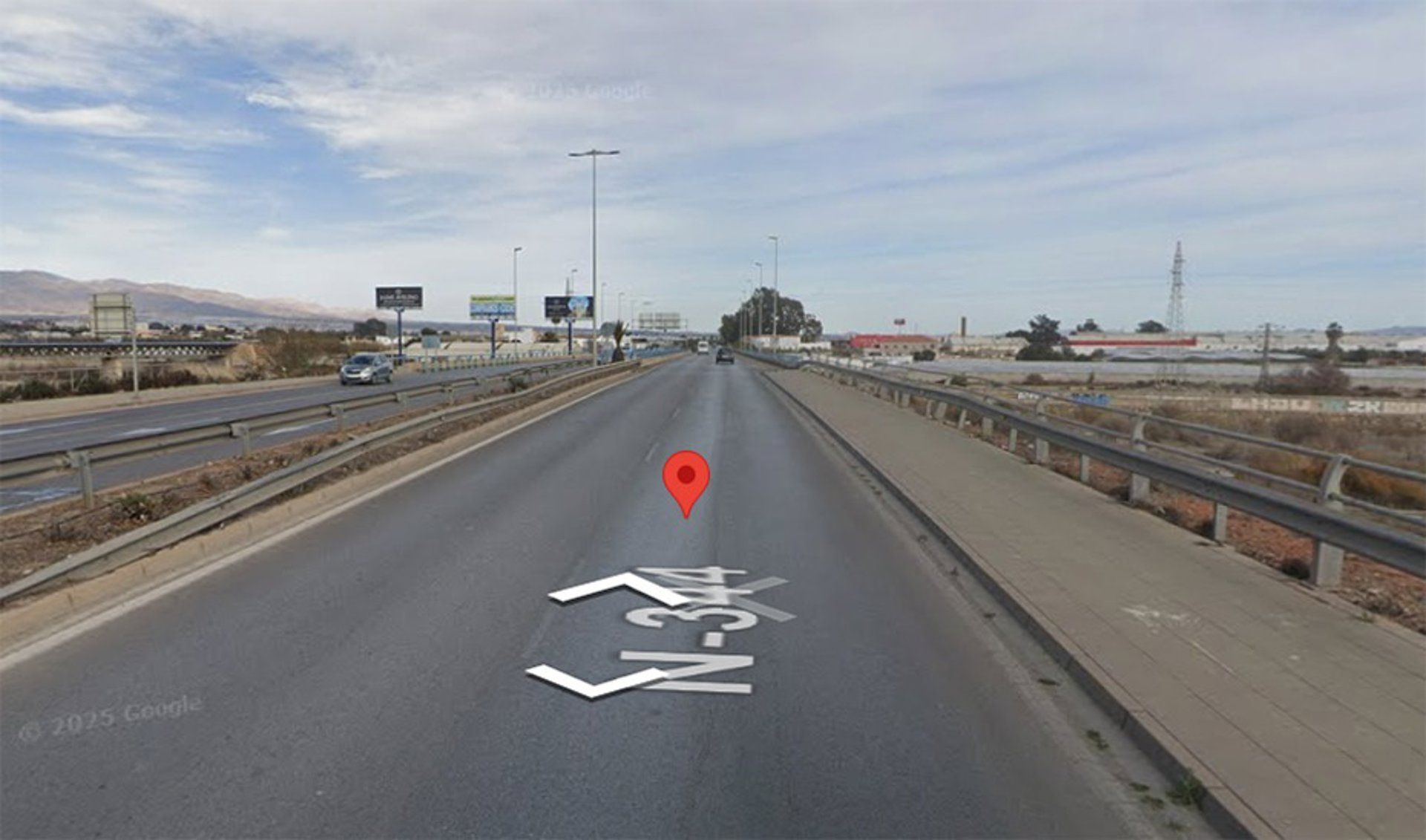 Lugar del atropello en Almería