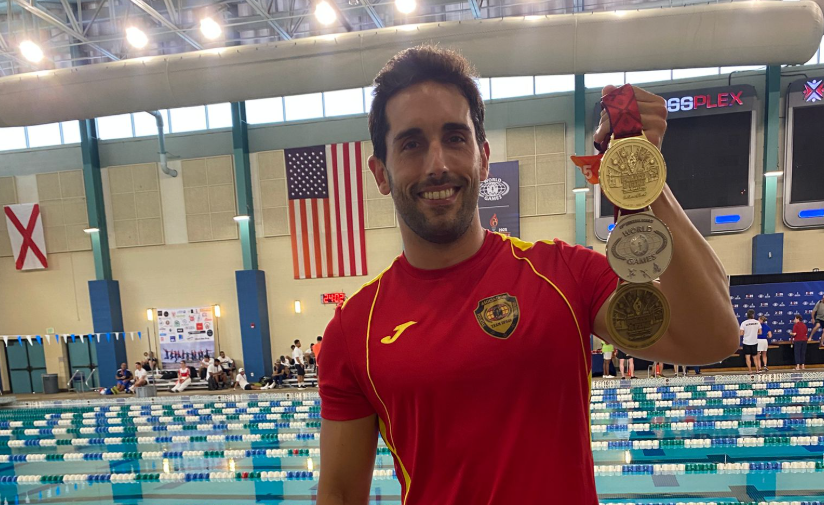 Jorge logró el oro en 50 metros libres ante su rival estadounidense