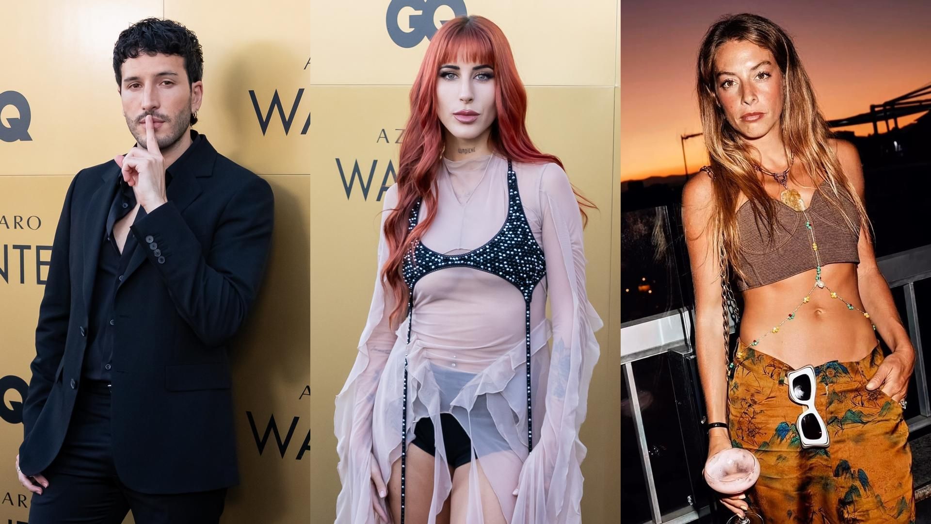 Sebastián Yatra, Vicco y Belén Écija, en un montaje de fotos
