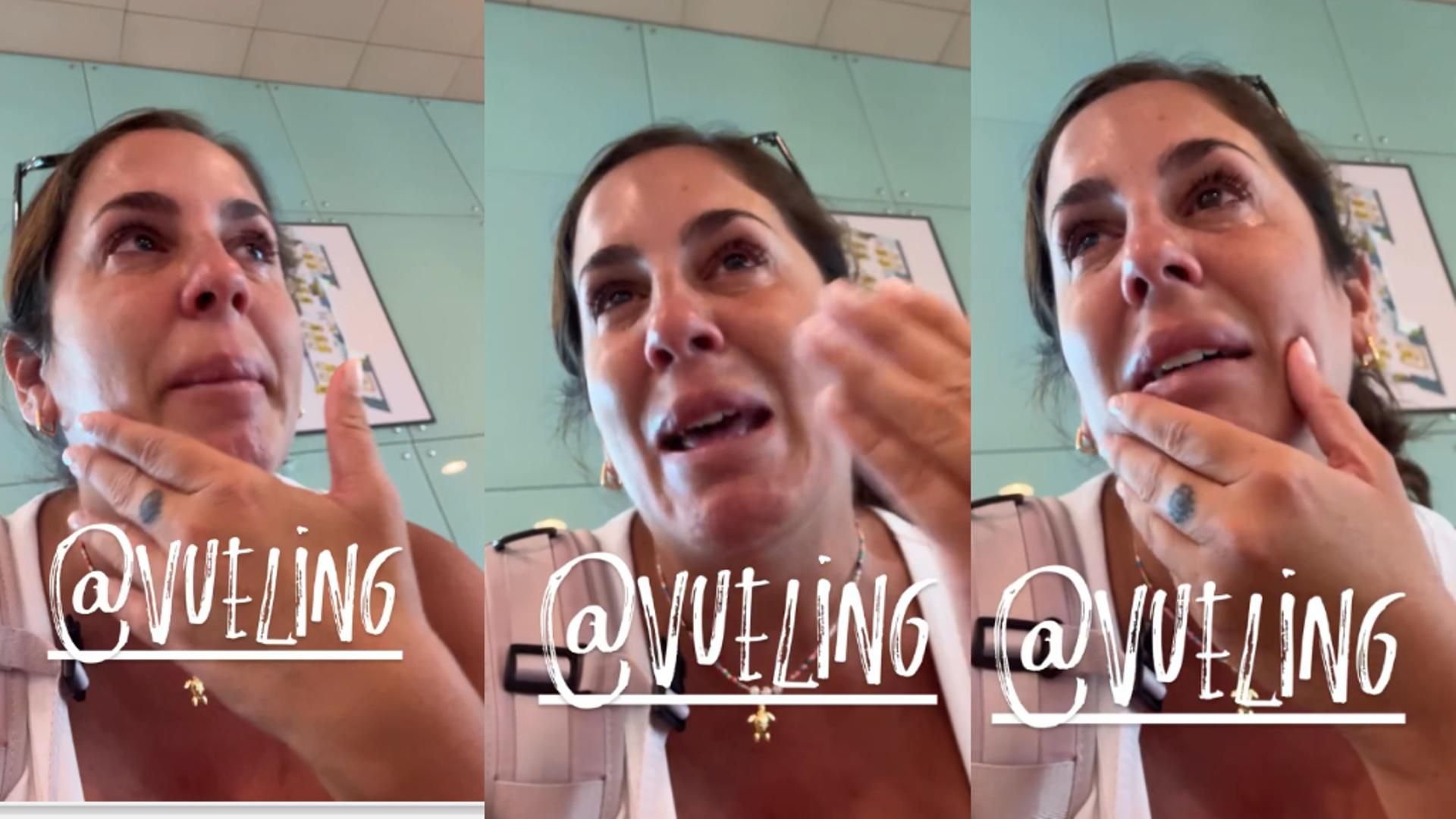 Anabel Pantoja se rompe tras extraviarse su equipaje