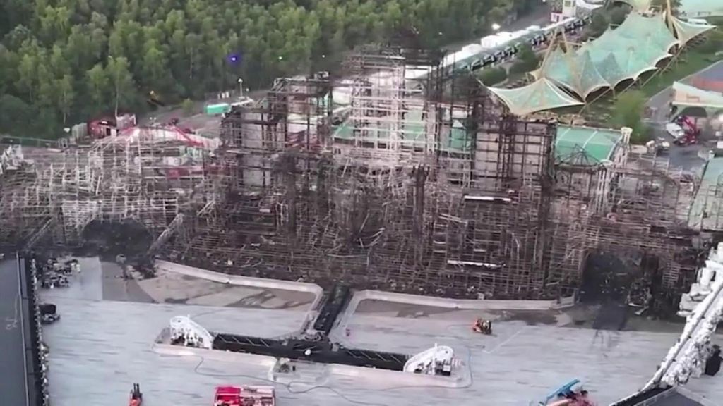 Así está el escenario principal de Tomorrowland tras el incendio a un día de empezar el festival