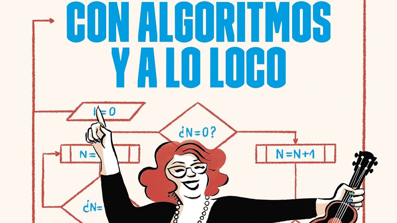 Detalle de la portada de Con algoritmos y a lo loco