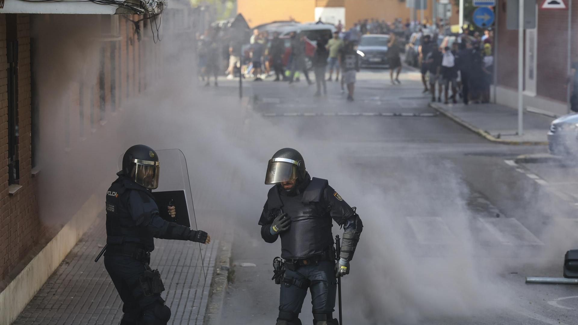 Imagen de los disturbios el 18 de junio en Cádiz durante la última huelga del metal