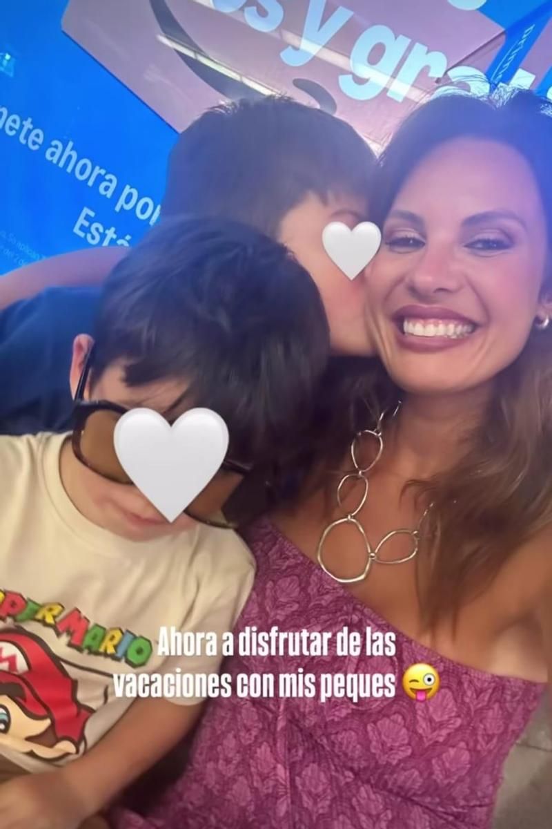 Jessica Bueno se reencuentra con sus hijos