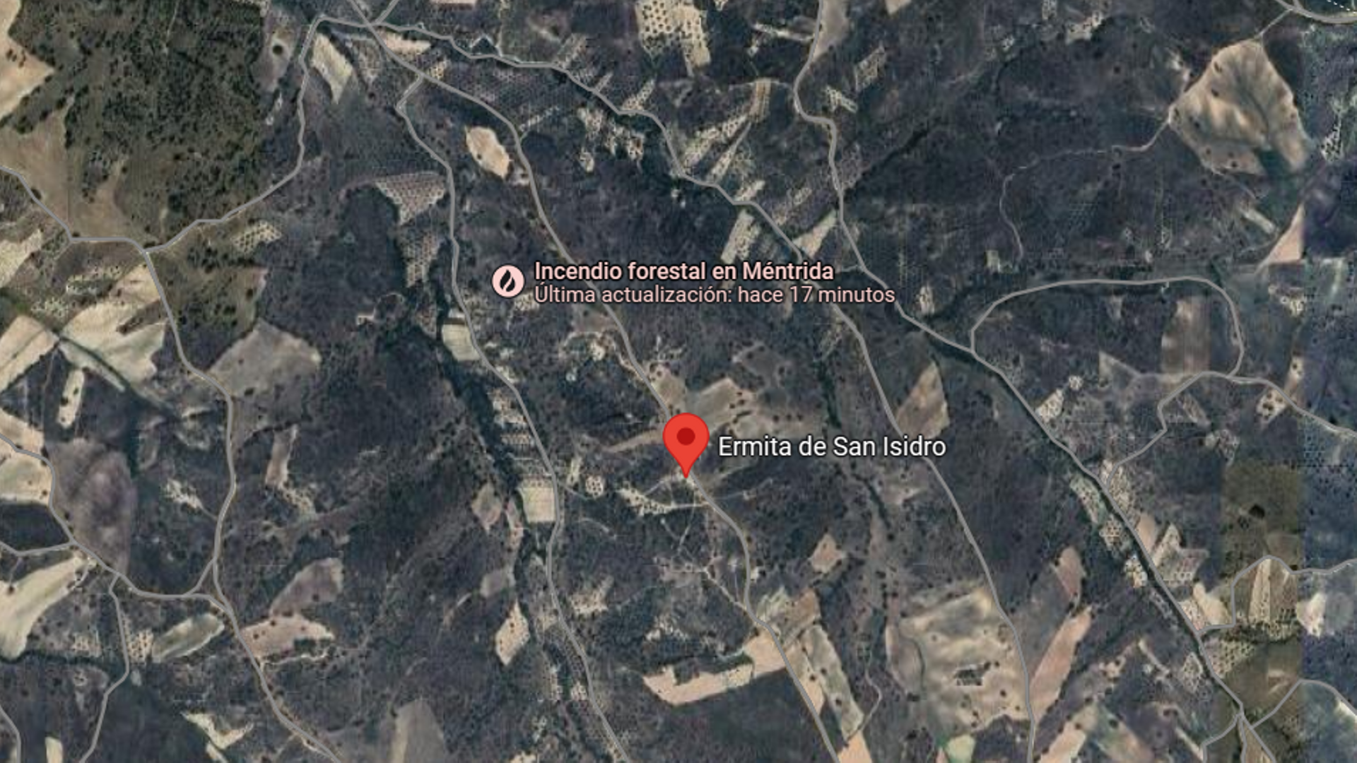 Mapa con la ubicación de la ermita