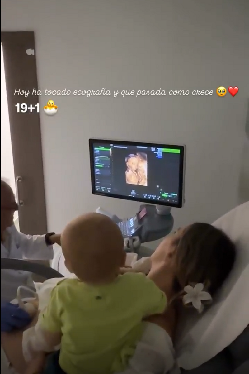 Patri Pérez asiste a una ecografía con su hijo