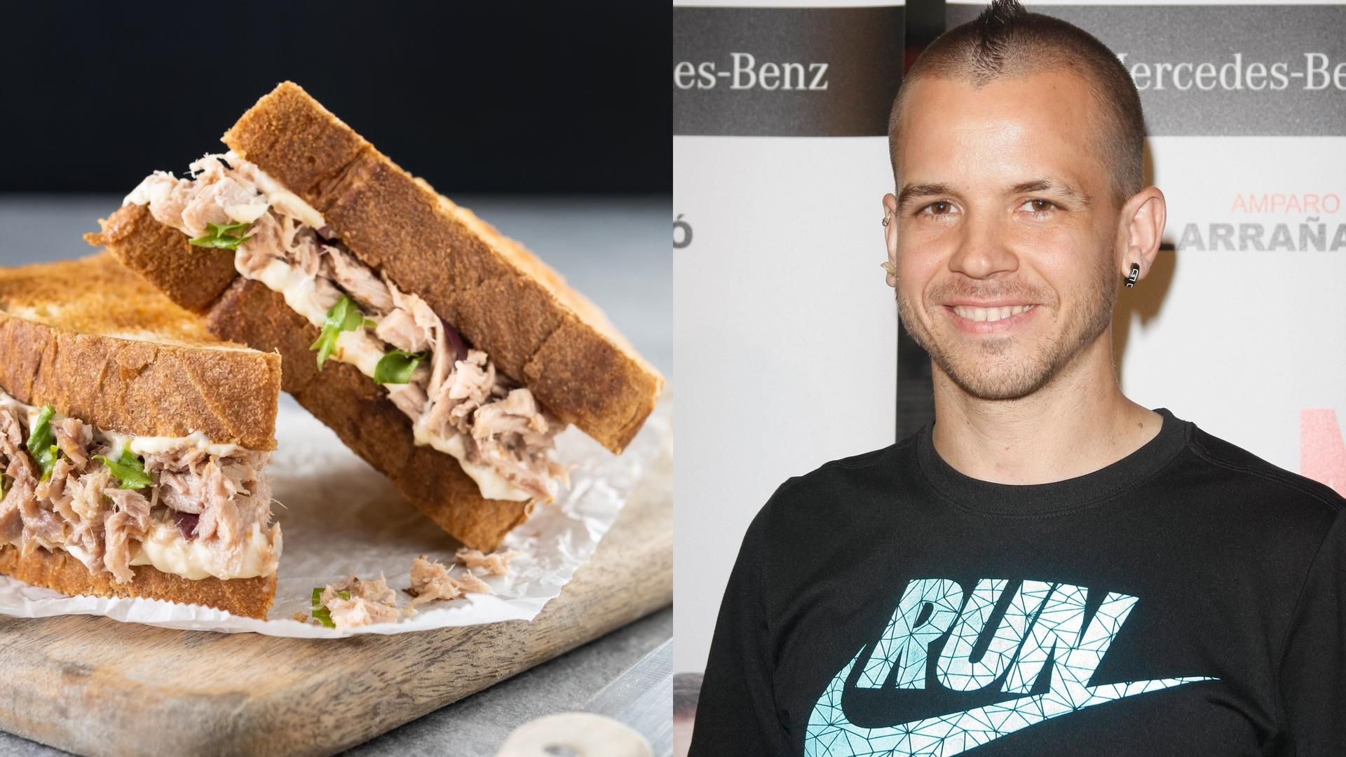 Sándwich de atún y Dabiz Muñoz, en un montaje de fotos