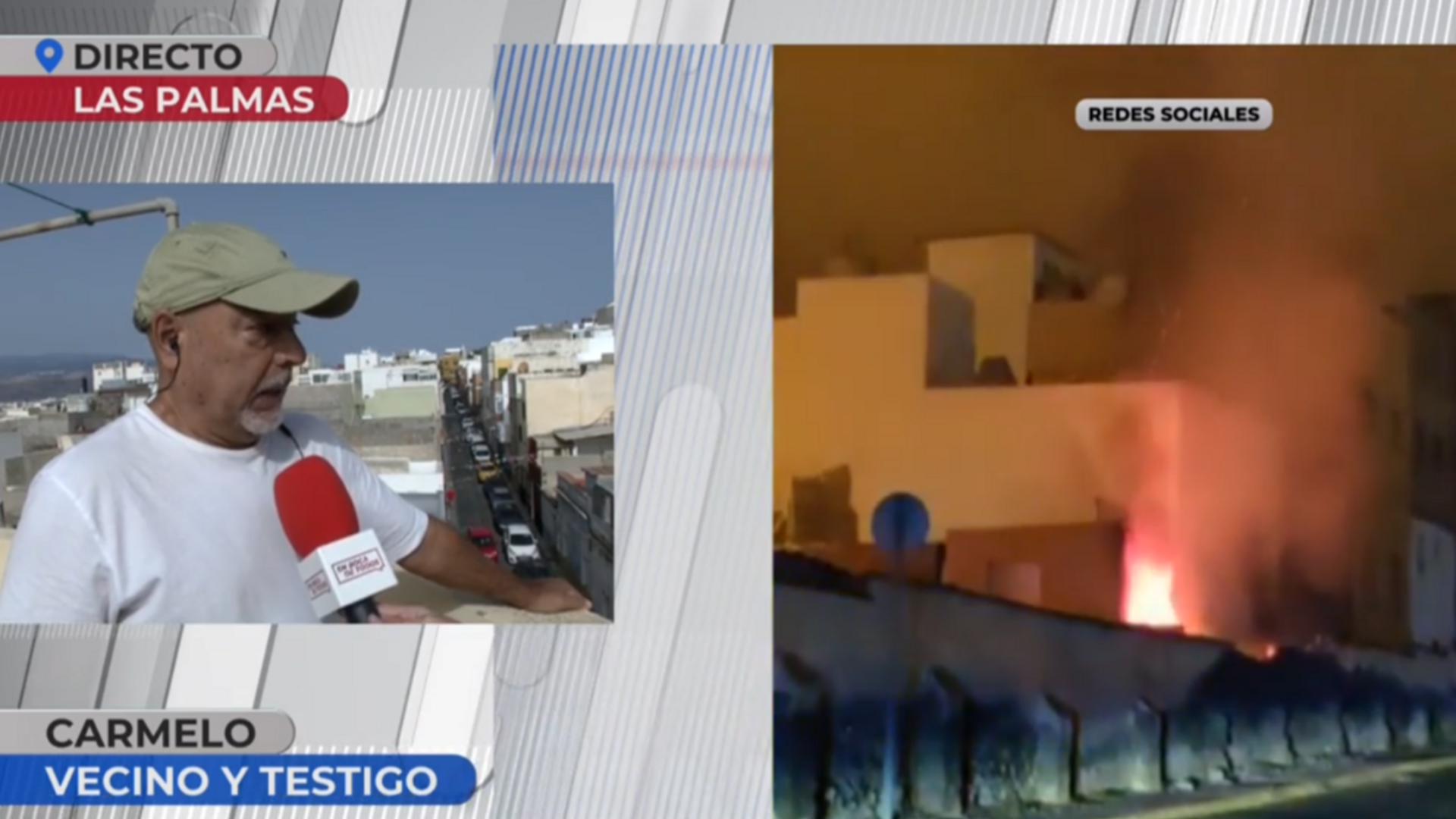 Un testigo del fuego provocado por un joven que ha intentado quemar viva a su pareja en Las Palmas: "Estoy impactado" Un testigo del fuego provocado por un joven que ha intentado quemar viva a su pareja en Las Palmas: "Estoy impactado"