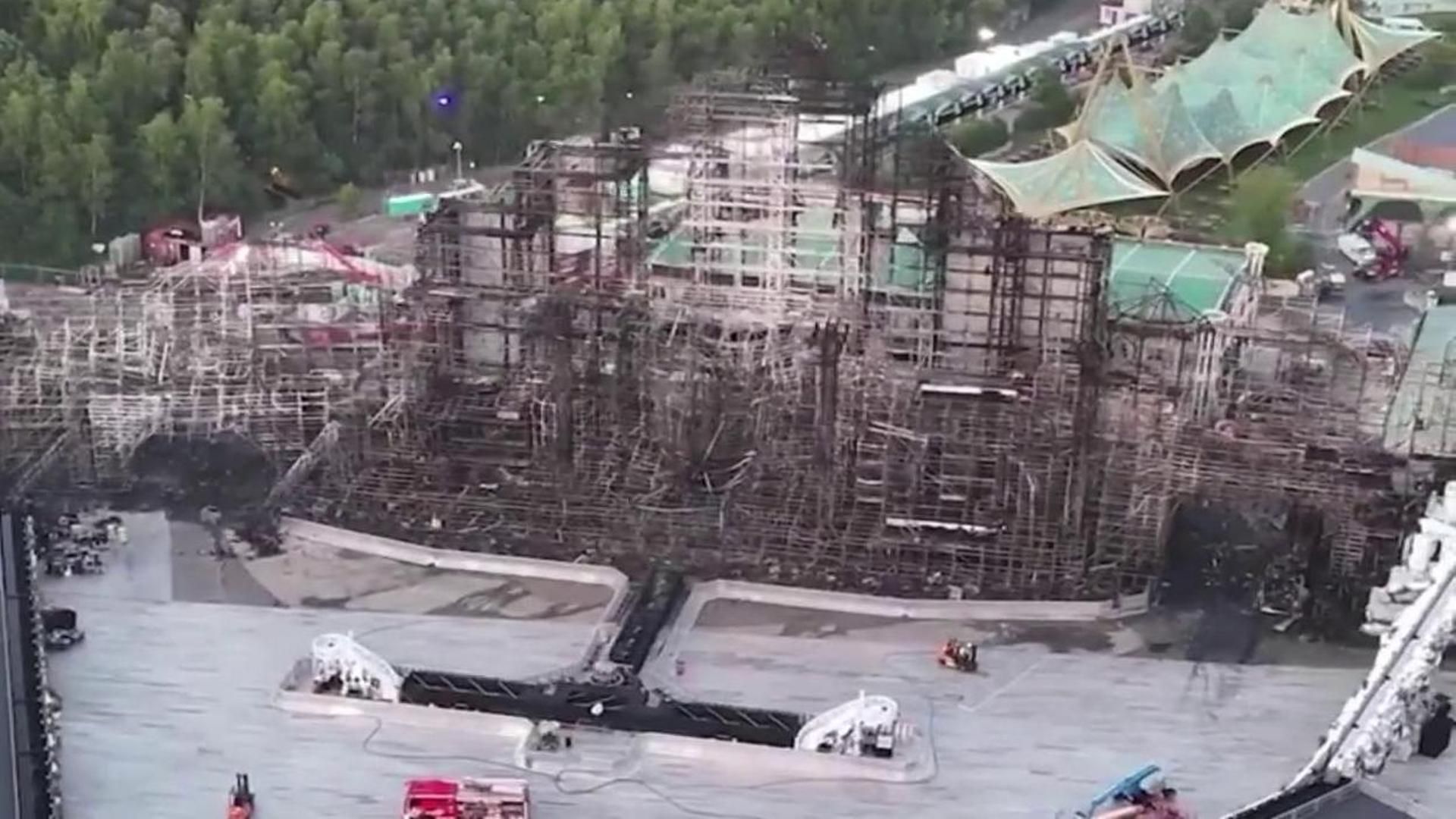 Así está el escenario principal de Tomorrowland tras el incendio a un día de empezar el festival