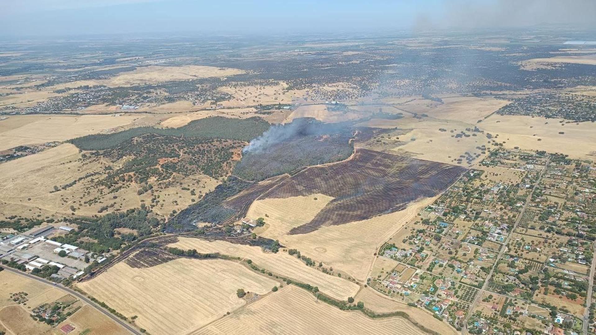 Incendio en Badajoz