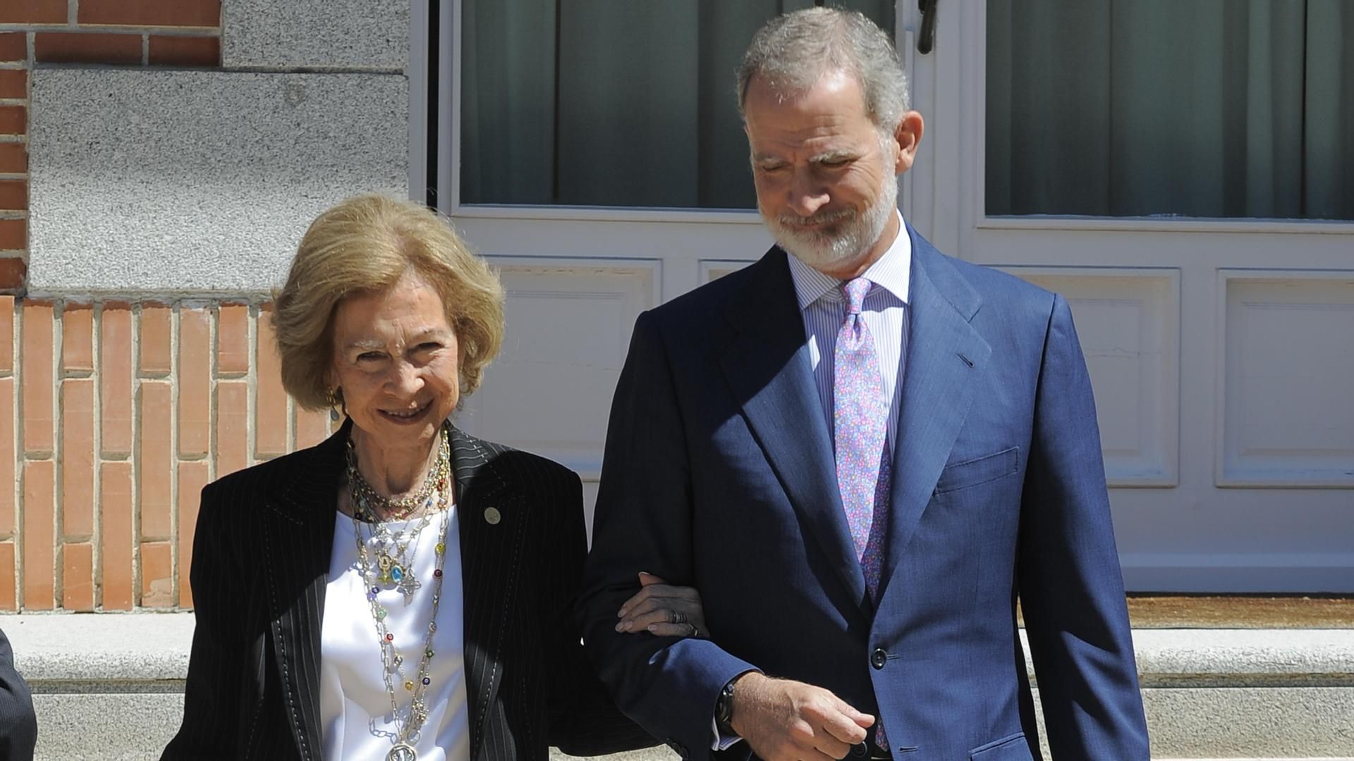 La reina Sofía y el rey Felipe este viernes