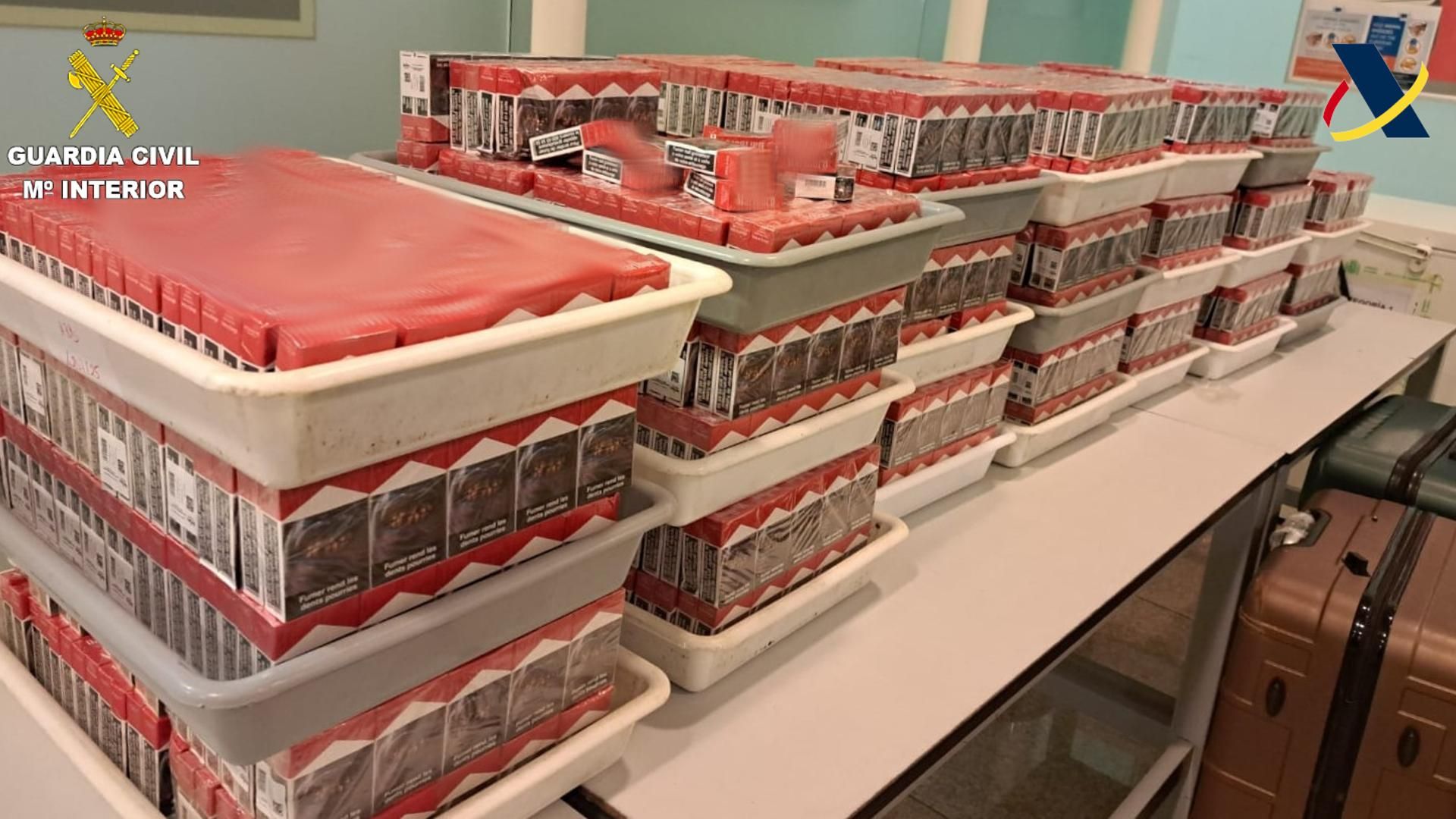 Tabaco de contrabando intervenido en el aeropuerto de Barcelona Tabaco de contrabando intervenido en el aeropuerto de Barcelona