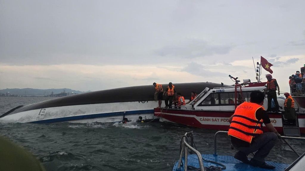 Vuelca una embarcación con turistas en Vietnam: 34 muertos y once personas rescatadas