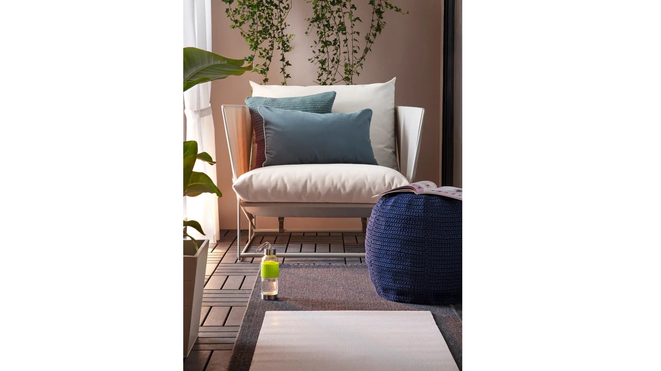 Una terraza para ponerte en forma. FUENTE: Ikea