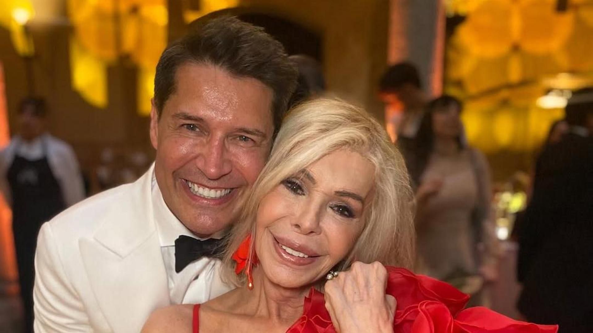 Bibiana Fernández y Jaime Cantizano en la boda