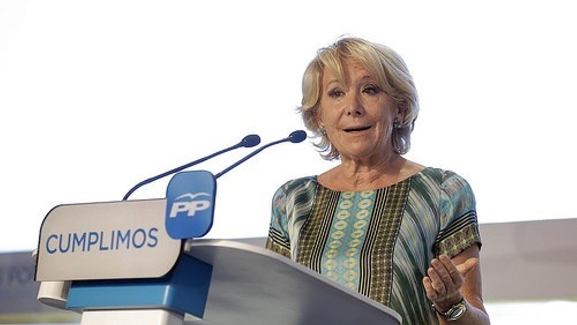 Imagen de archivo de la expresidenta de la Comunidad de Madrid, Esperanza Aguirre Imagen de archivo de la expresidenta de la Comunidad de Madrid, Esperanza Aguirre