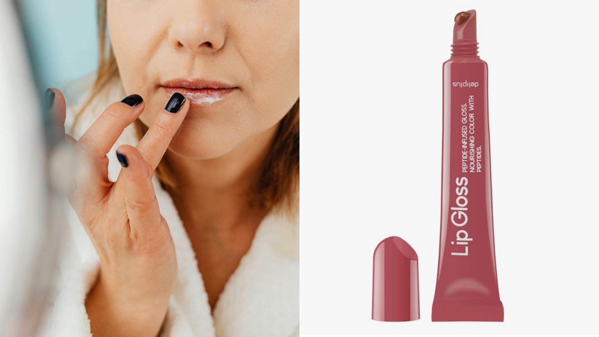 Bálsamo labial y producto de mercadona, en un montaje de fotos