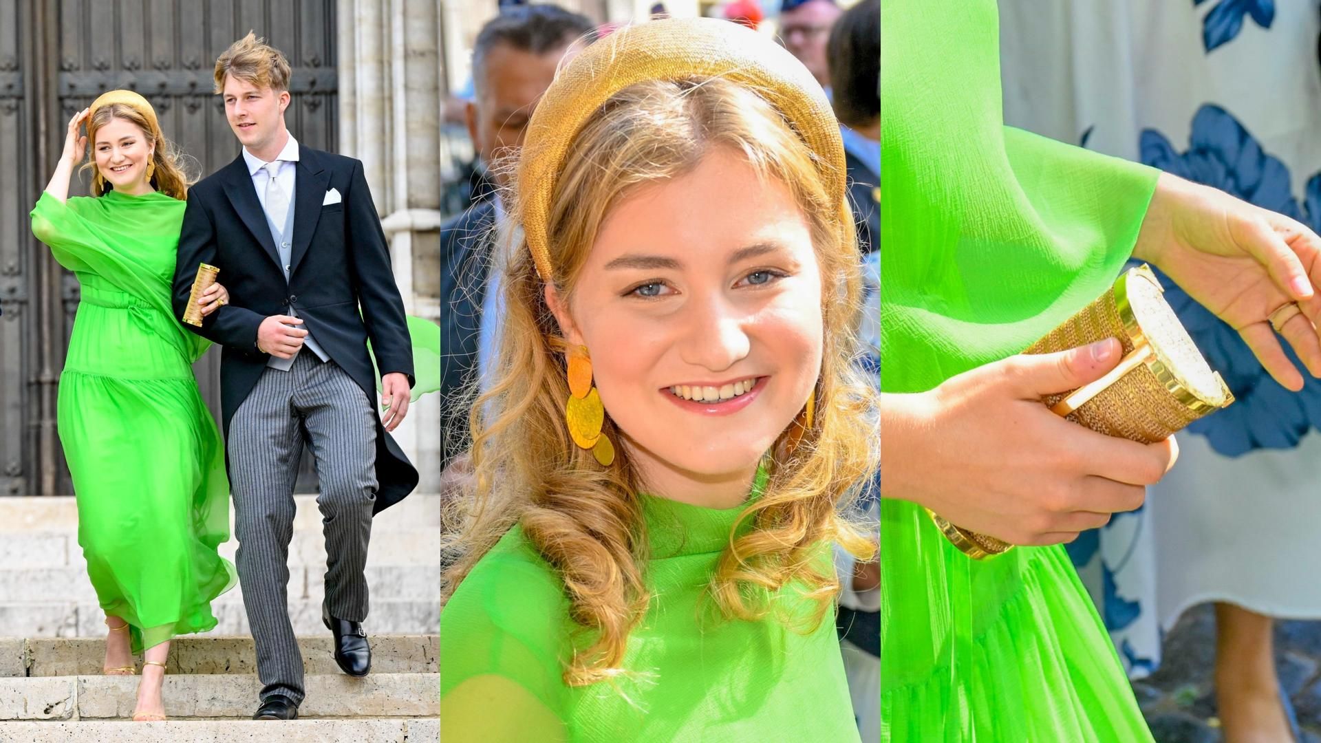 El look de Elizabeth de Bélgica, en un montaje de fotos