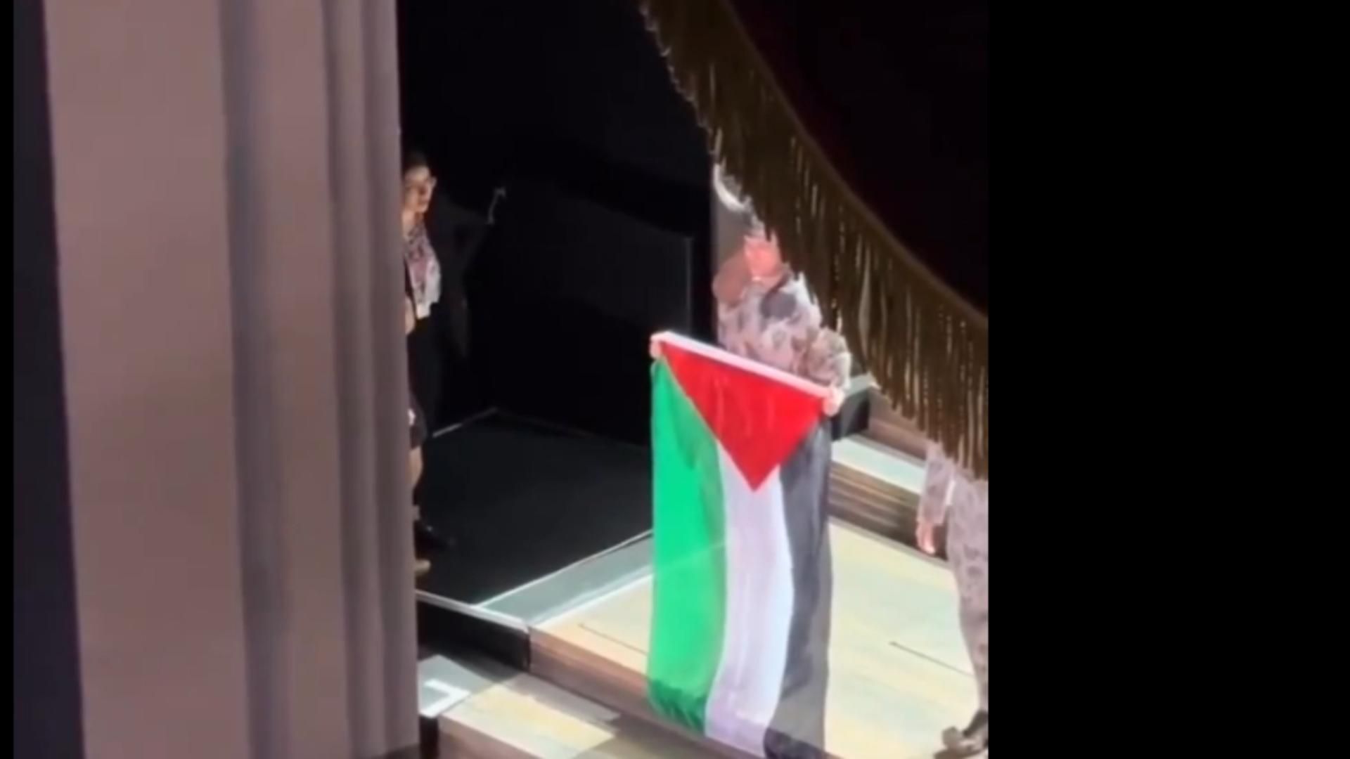 La bandera palestina, en la Royal Opera House de Londres