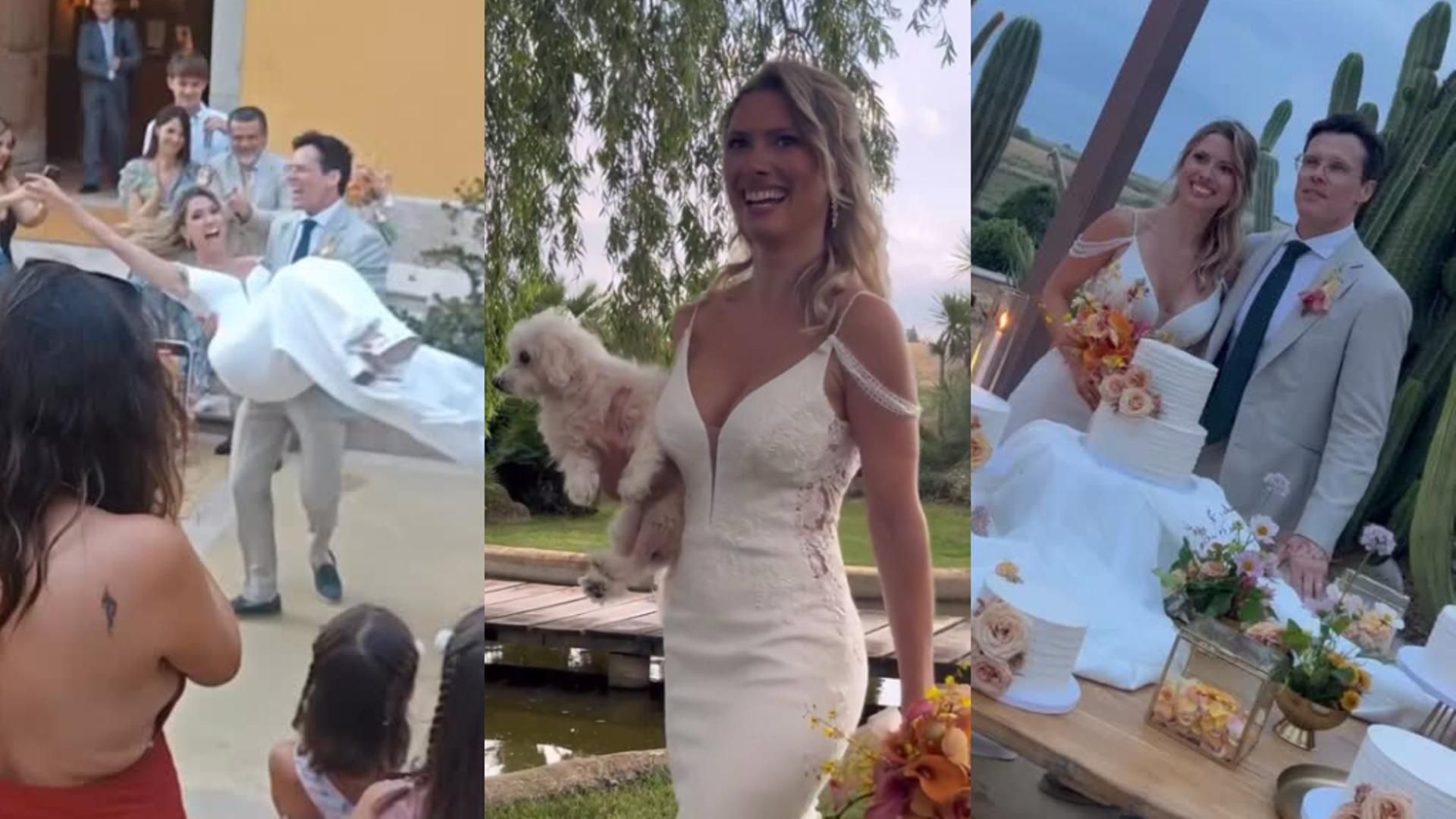 Los looks de Octavi Pujades y Anna Senan en su boda