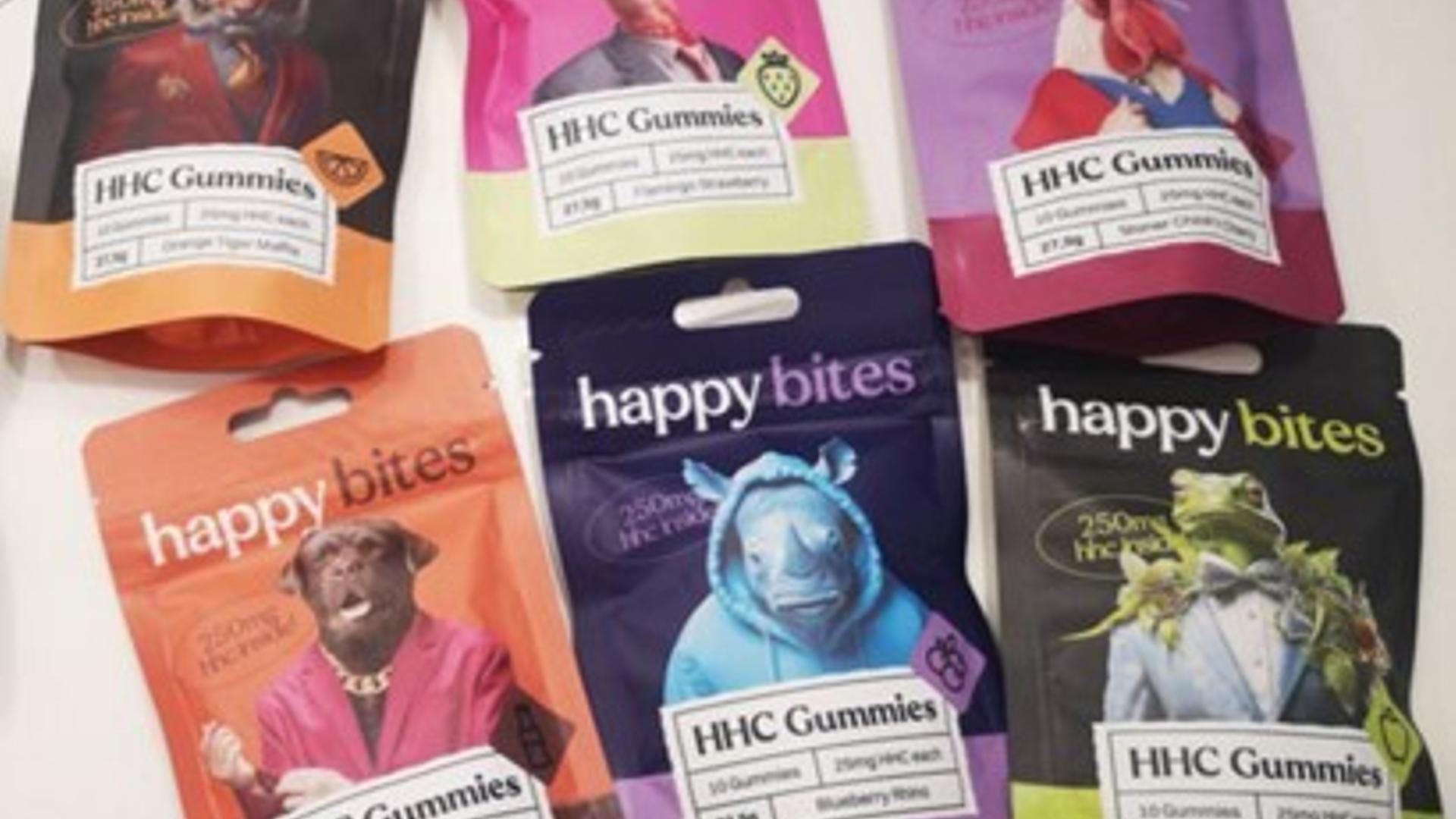 Producto afectado 'HHC Gummies' (diferentes sabores).