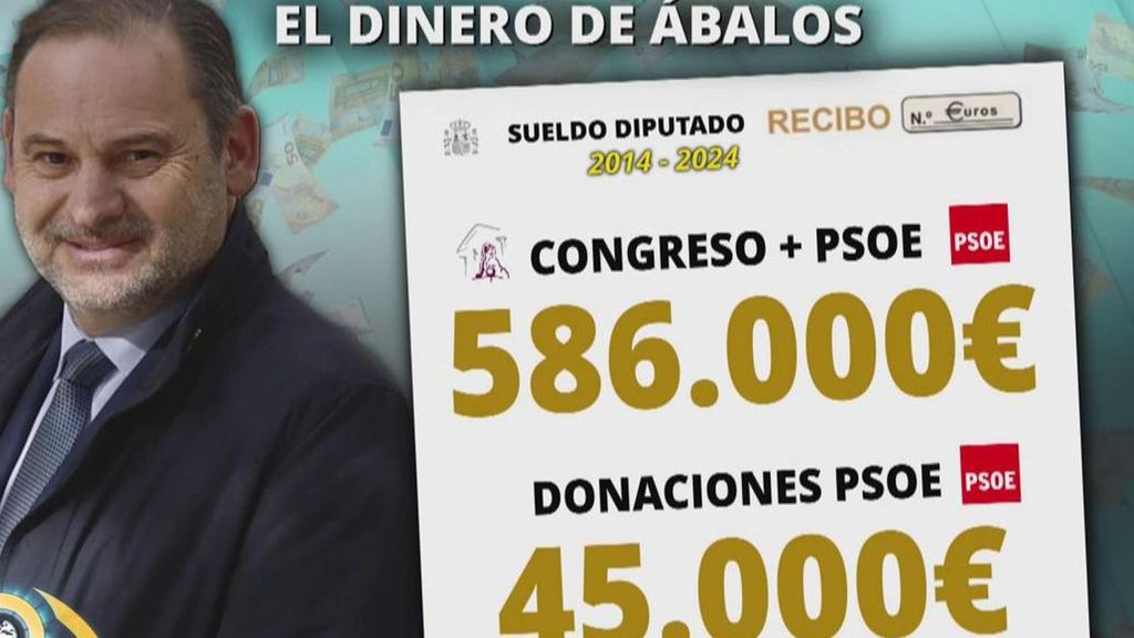 El sueldo y las donaciones del exministro José Luis Ábalos: 586.000 euros y 45.000 euros