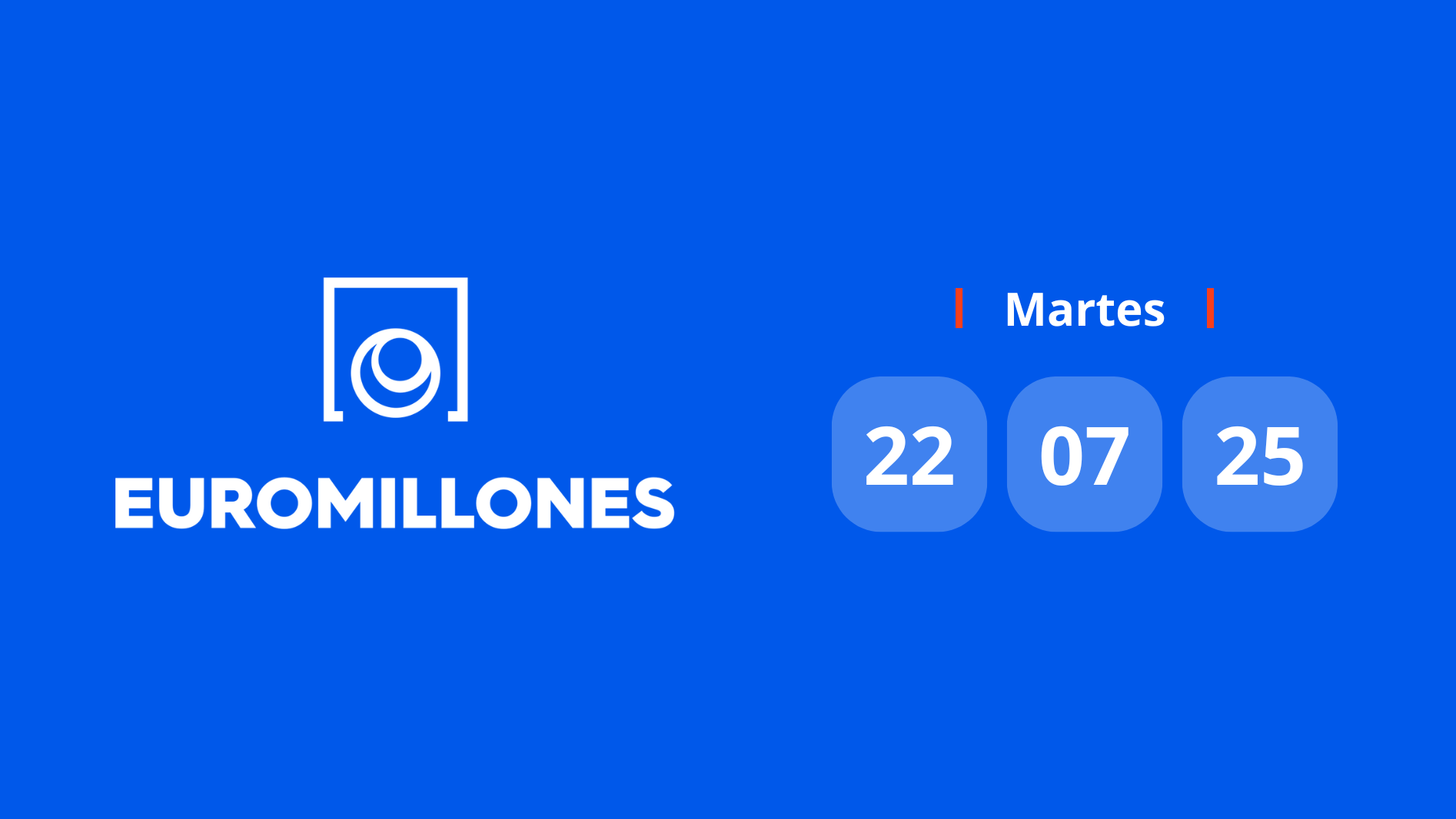 Comprobar Euromillones: números premiados hoy martes 22 de julio de 2025