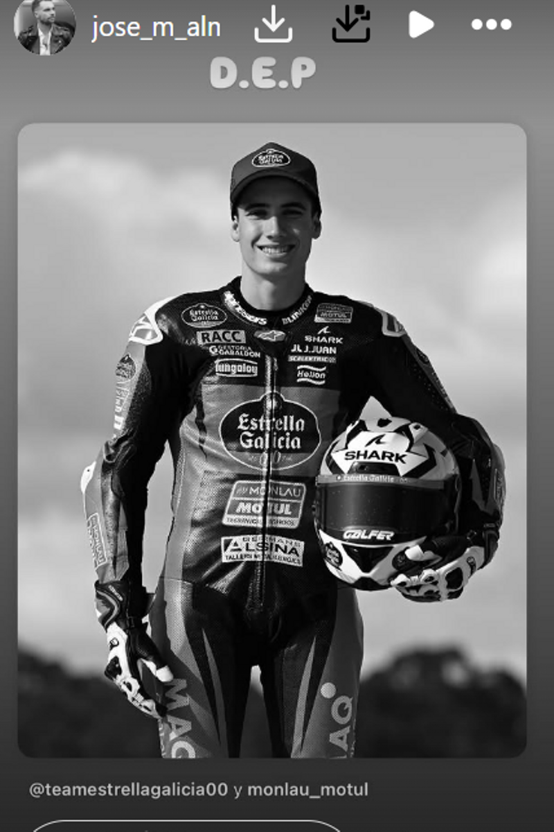 José María Almoguera lamenta la pérdida de una joven promesa del motociclismo