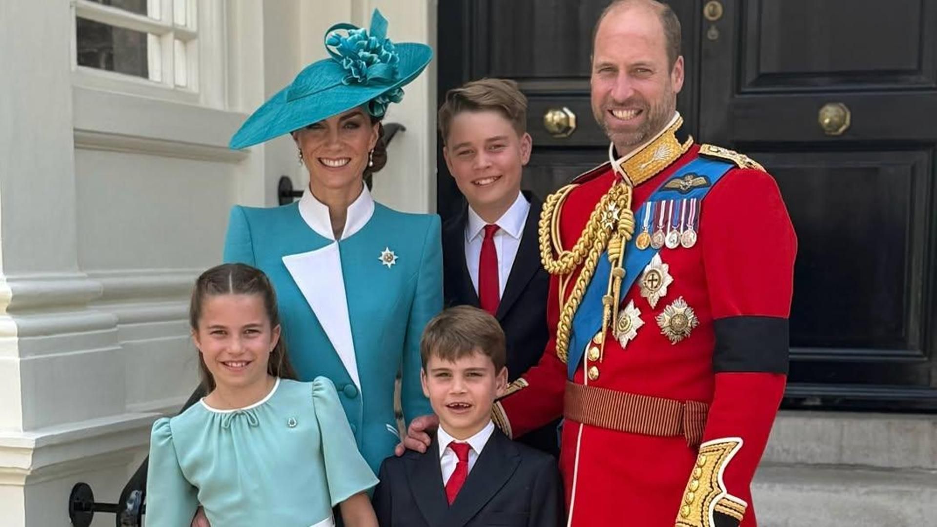 Los príncipes de Gales y sus hijos
