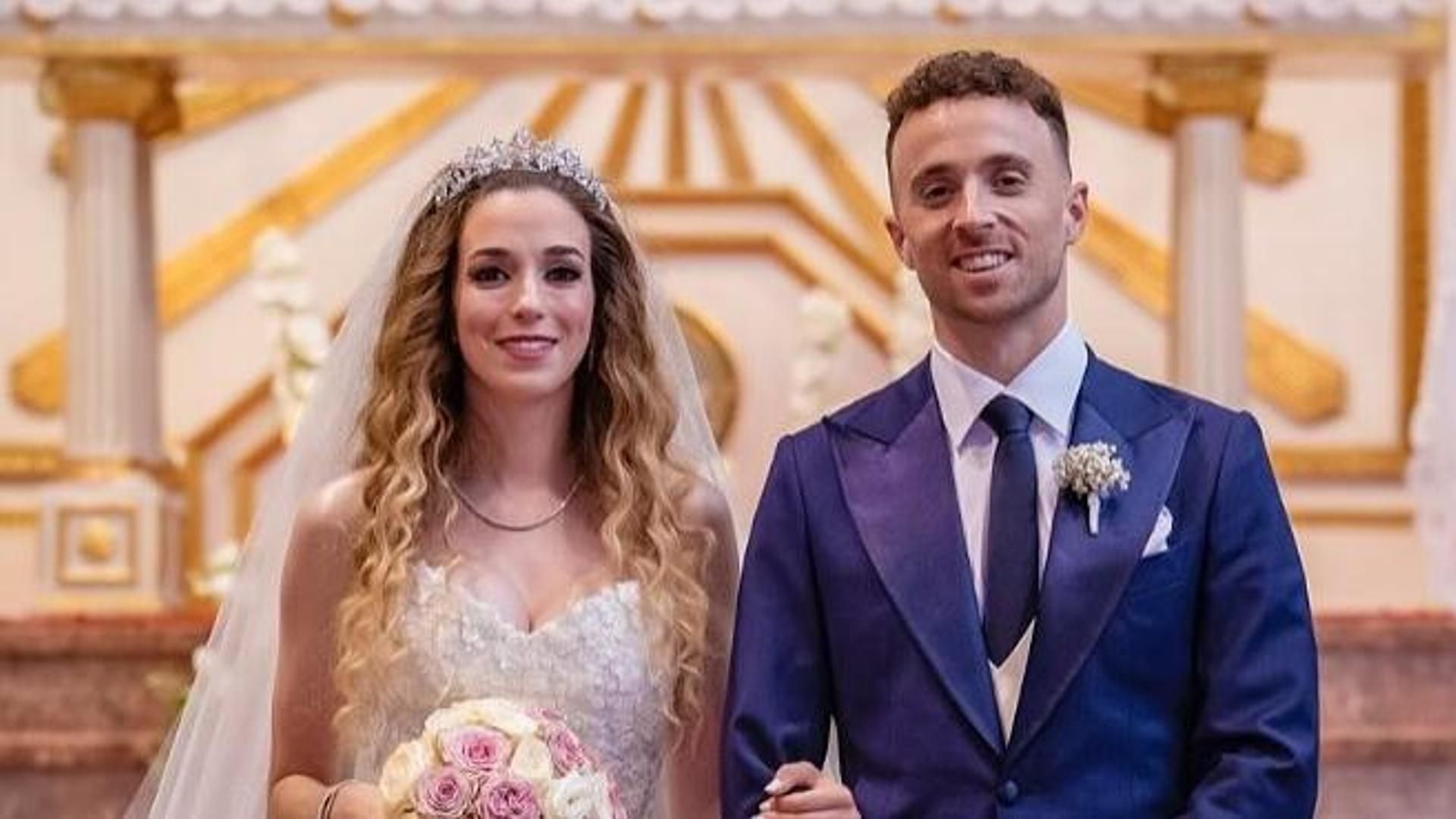 Rute Cardoso y Diogo Jota