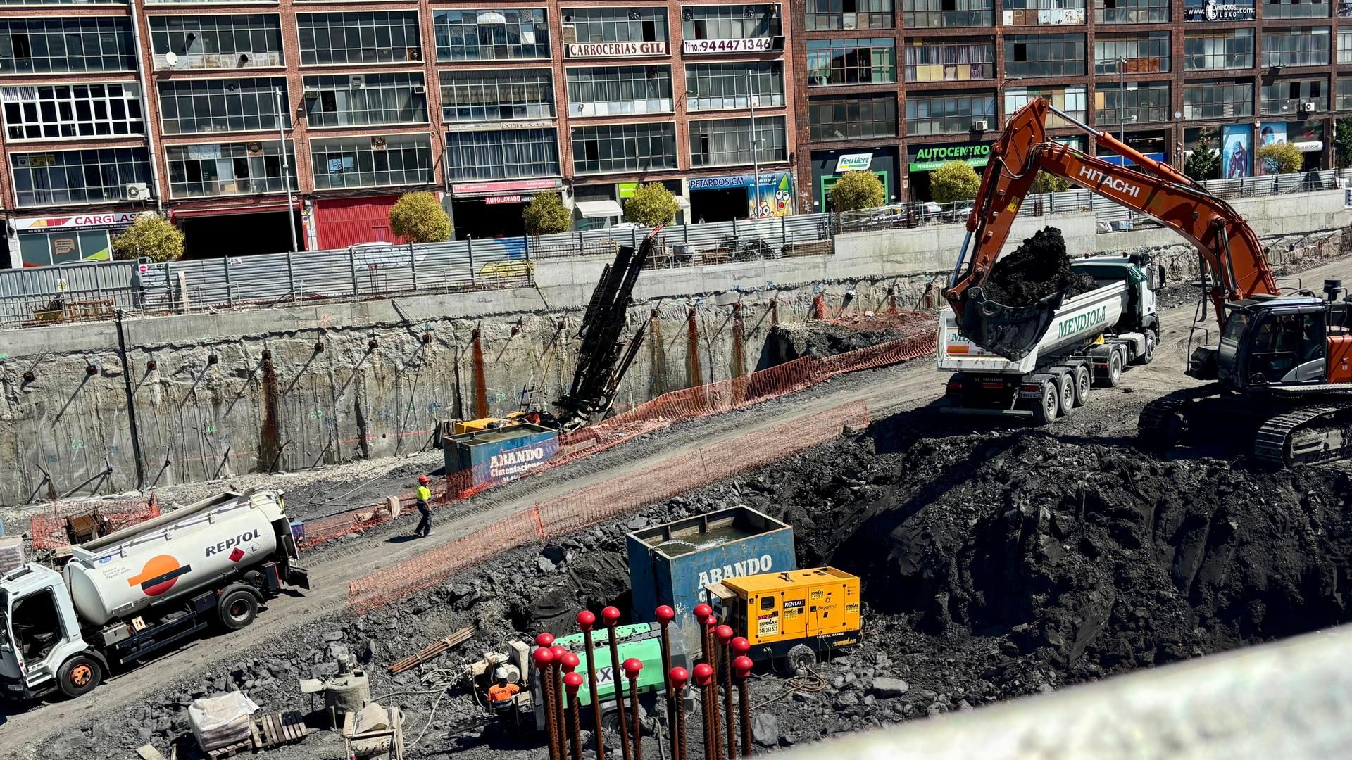Trabajadores en la obra